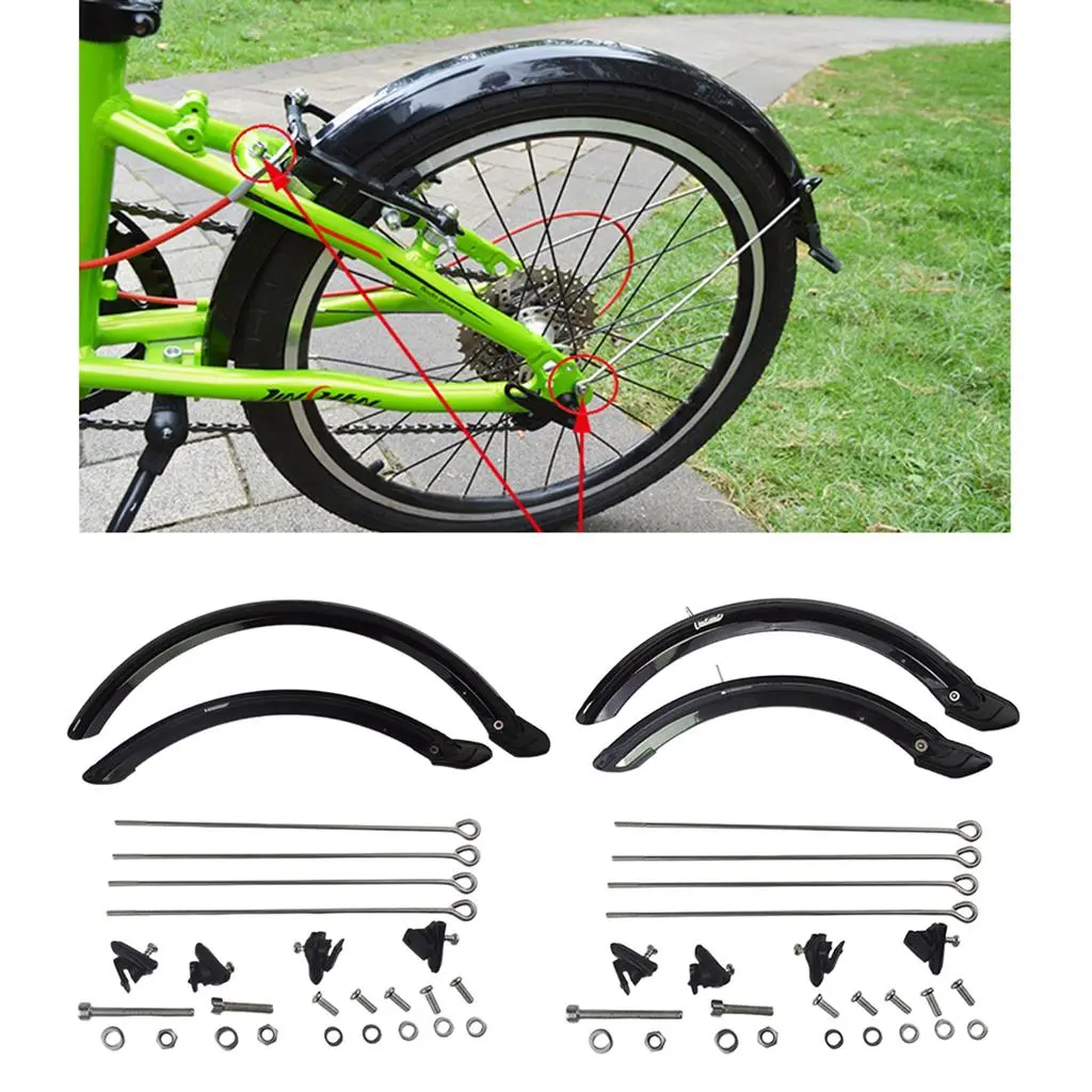 20'' 14'' Folding Bike Mudguard Set for brake System