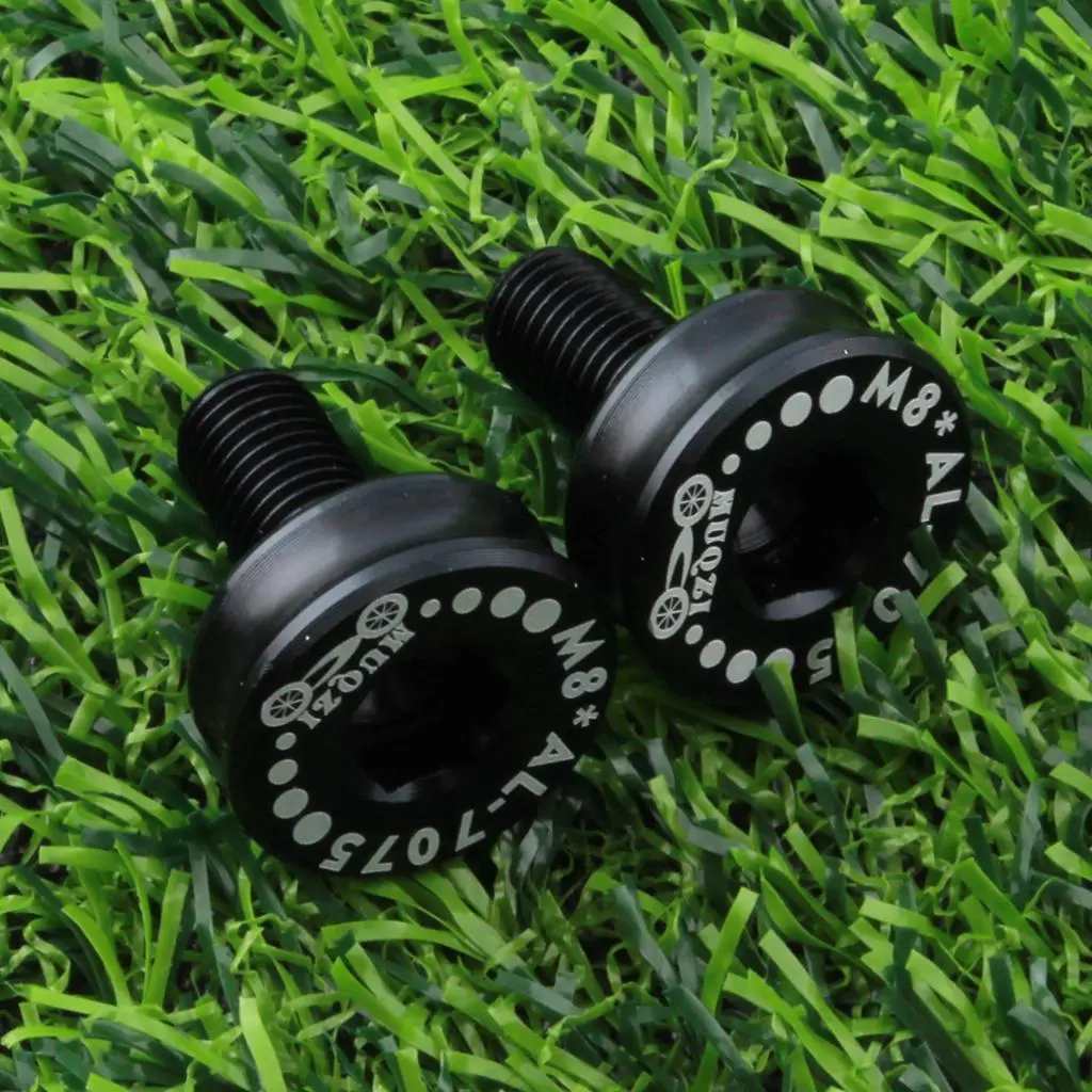 2 Pack of M8 Bike Bottom Bracket Screws Waterproof Crank Arm Bolts - Lightweight Aluminum Alloy