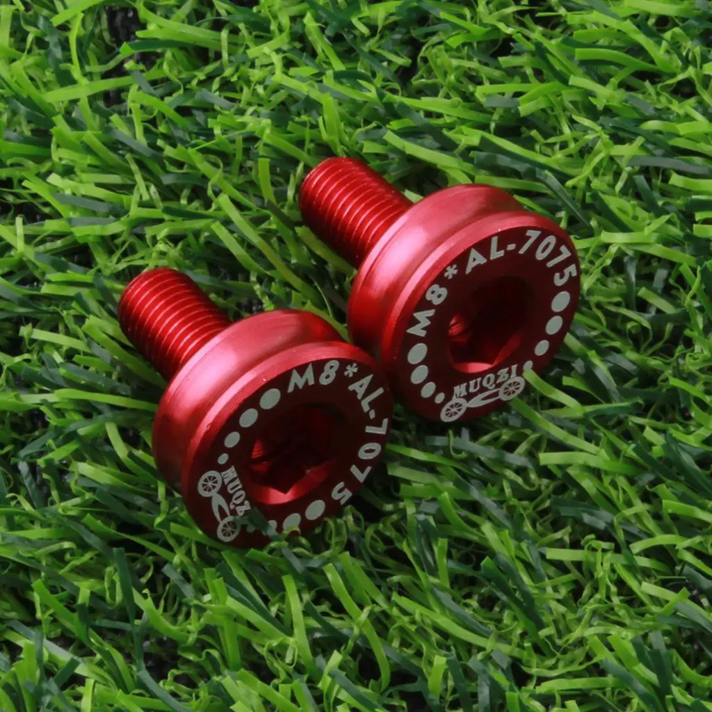 2 Pack of M8 Bike Bottom Bracket Screws Waterproof Crank Arm Bolts - Lightweight Aluminum Alloy
