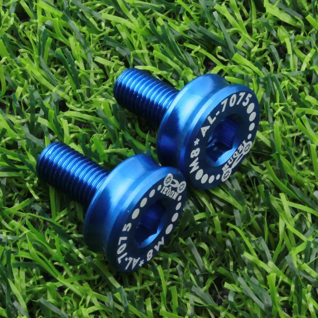 2 Pack of M8 Bike Bottom Bracket Screws Waterproof Crank Arm Bolts - Lightweight Aluminum Alloy