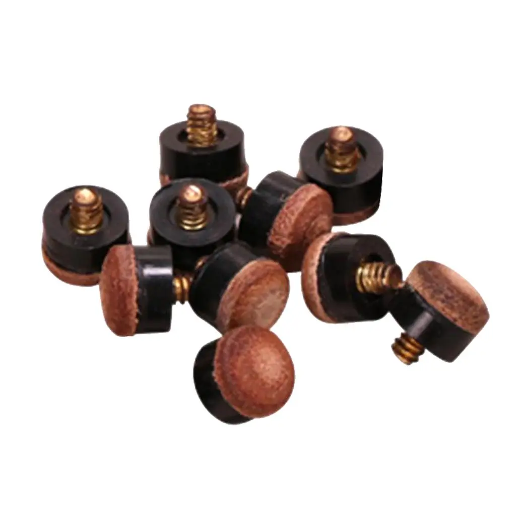 10Pcs 12mm Billiards Screw On Pool Cue Stick Replacement Repair Tips Accessory for Quick Easy Pool Cue Repair and Replacement