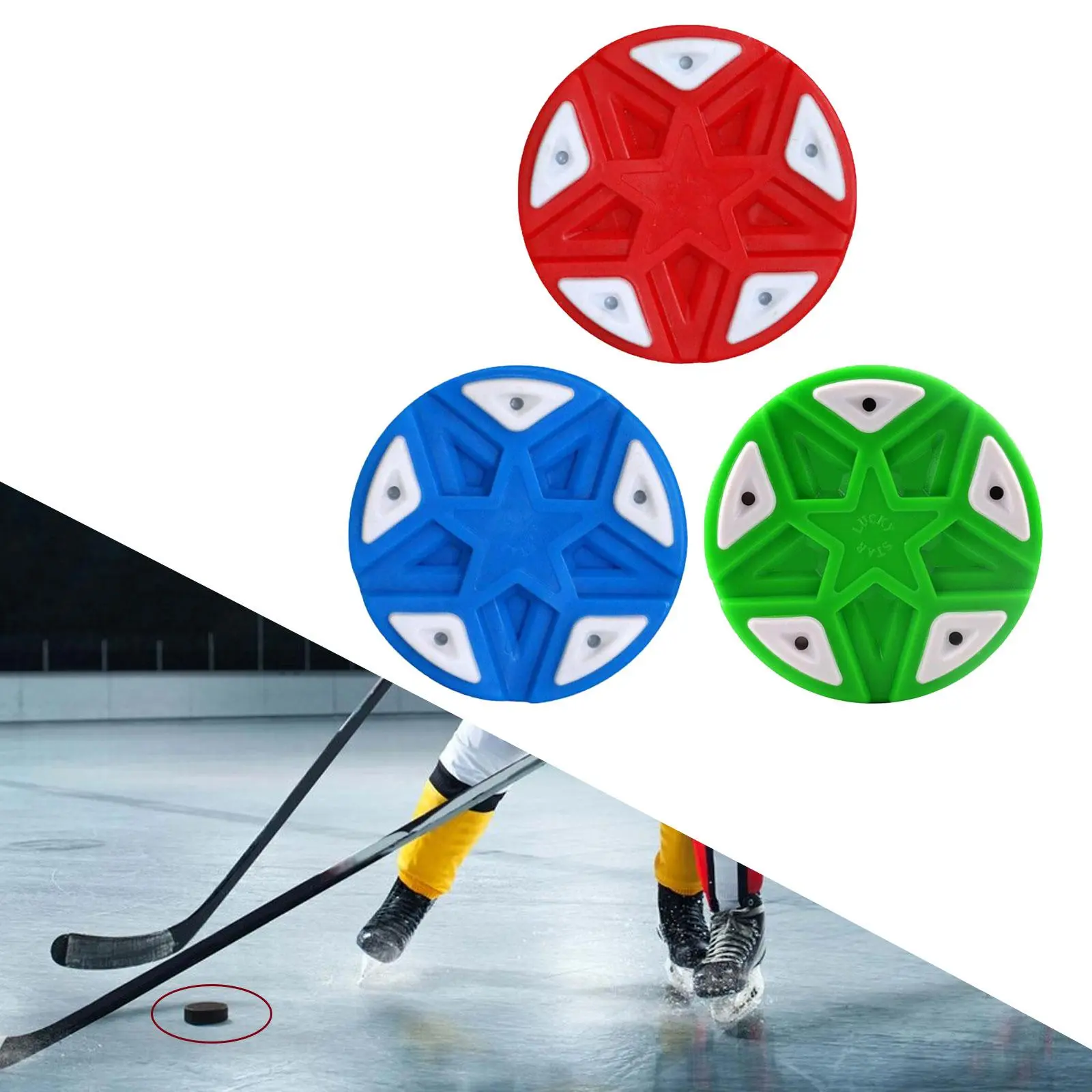Inline Roller Hockey Puck Field Hockey Ball 76mmx25mm for Entertainment Indoor Training Sessions Hockey Player Beginners