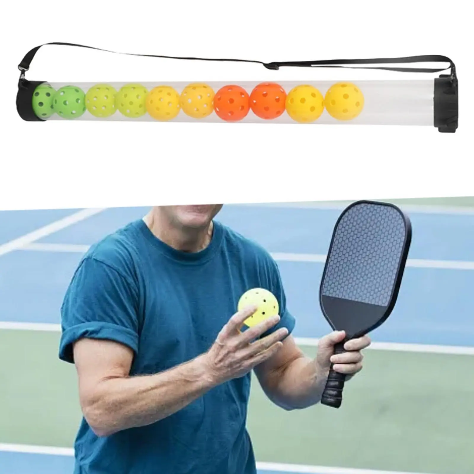 Pickleball Ball Pickup Tube Tennis Ball Retriever Tennis Ball Picker Upper Tube Pickleball Pick up Tube Tennis Ball Pickup Tool