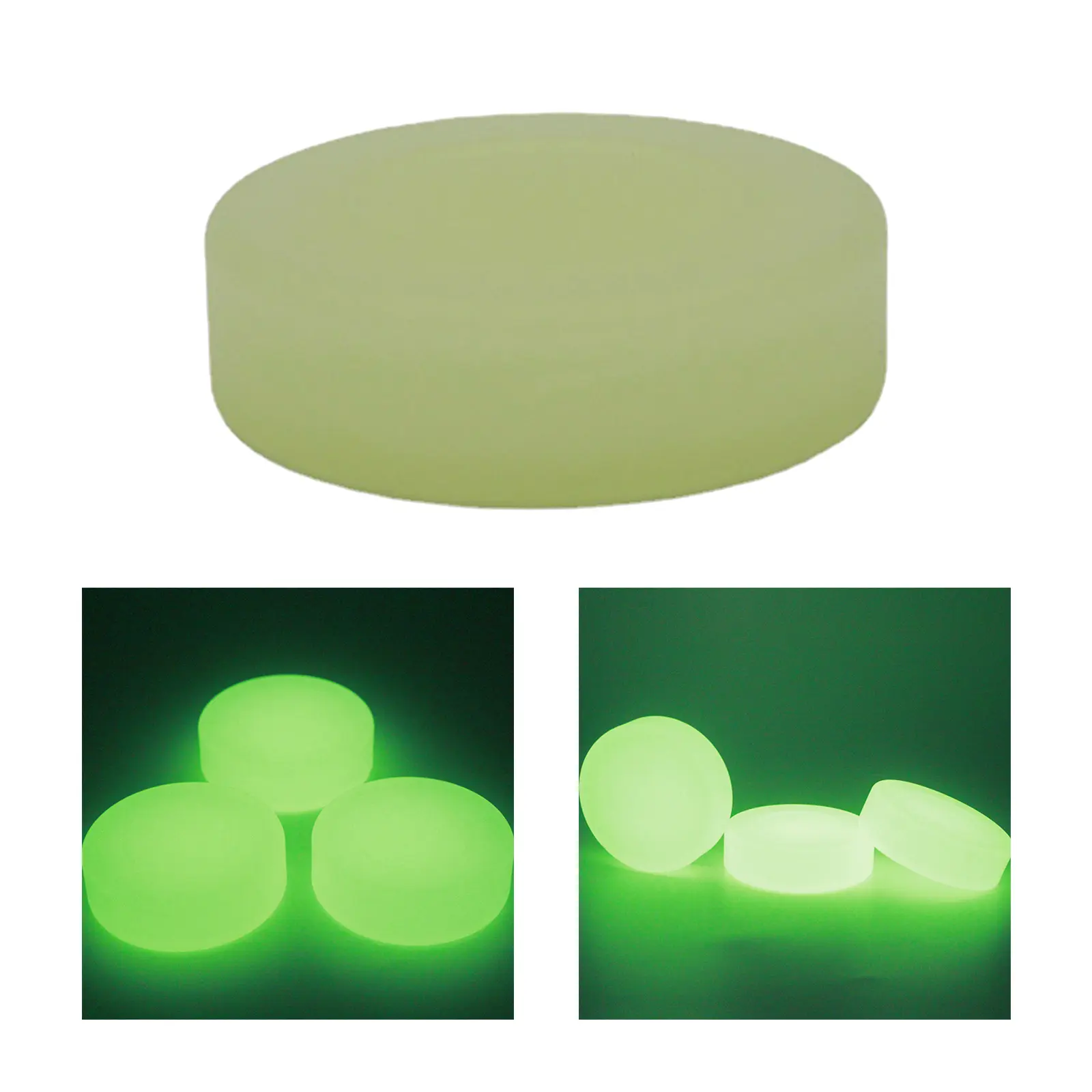 Ice Hockey Puck Glow in The Dark Outdoor Sports Diameter 2.83inch Party Puck Ice Hockey Puck Glow in The Dark Party Puck Green
