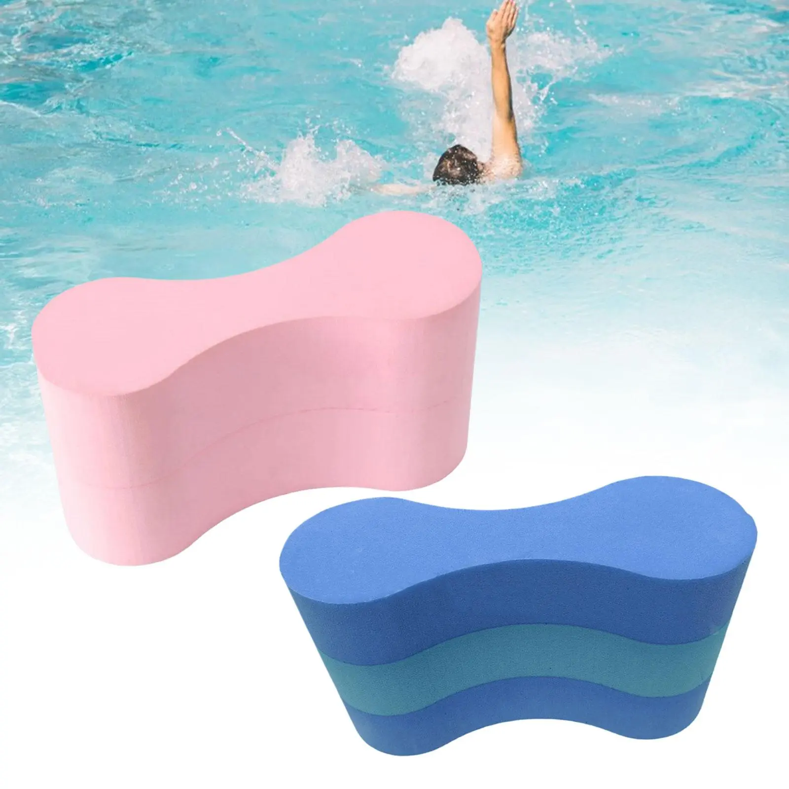 EVA Pull Buoy Leg Float, Pool Training Aid, Legs and Hips Support for Adults, Kids, Beginners, for Swimming Stroke