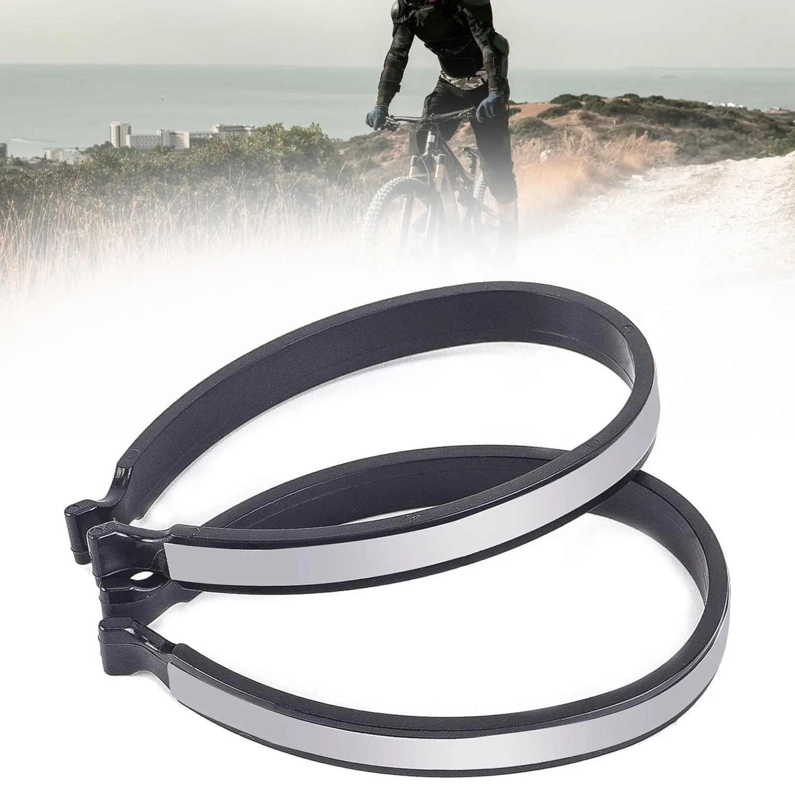 2Pcs Bicycle Pants Clips Trouser Clamps High Visibility Bicycling Accessories Biking Bike Bicycle Pant Leg Cuff Clips