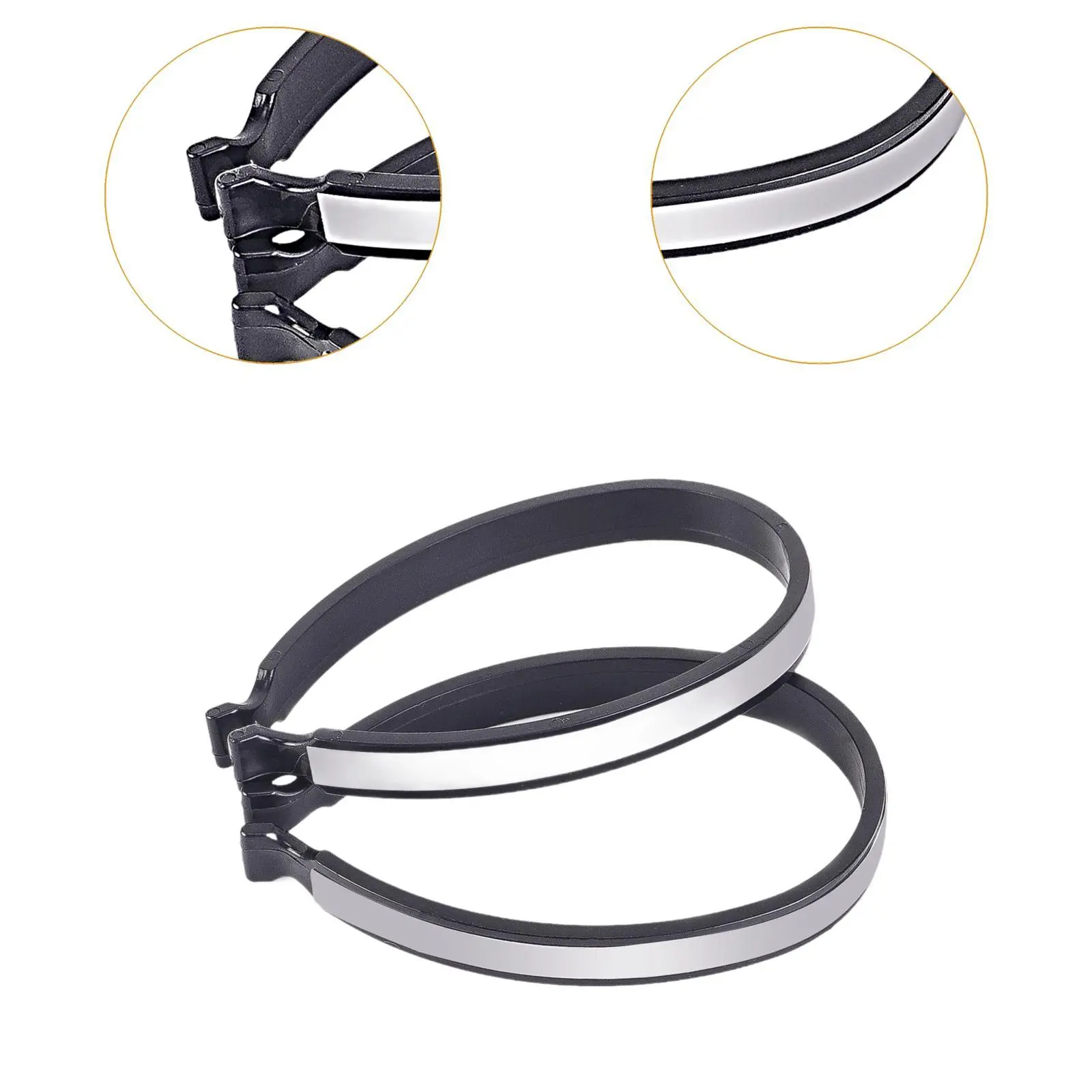 2Pcs Bicycle Pants Clips Trouser Clamps High Visibility Bicycling Accessories Biking Bike Bicycle Pant Leg Cuff Clips