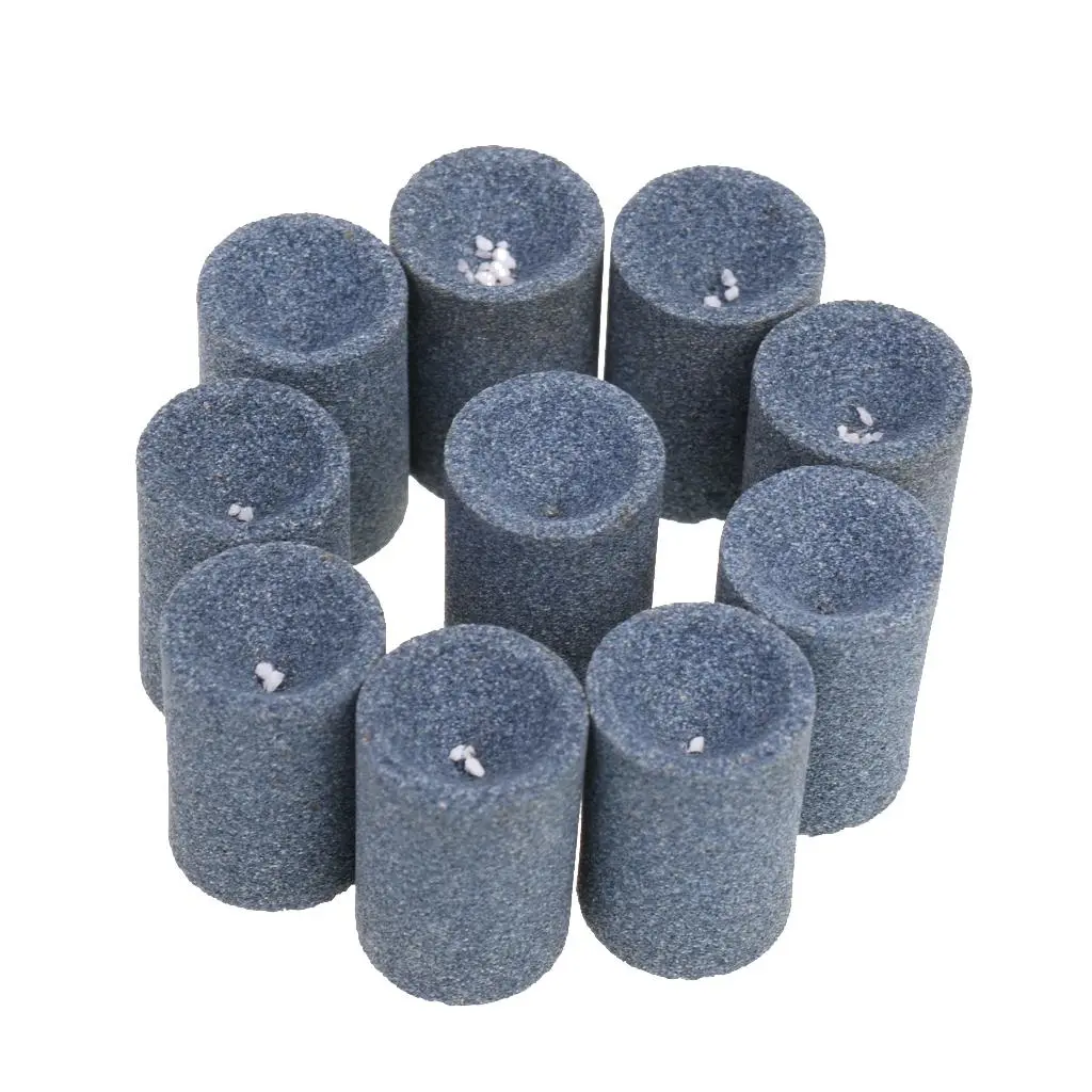 MagiDeal 10Pcs Round Professional Dart Sharpener Accessory Sand Stone Brokers for Steel Tip Point Needle Darts Sharpening Stone