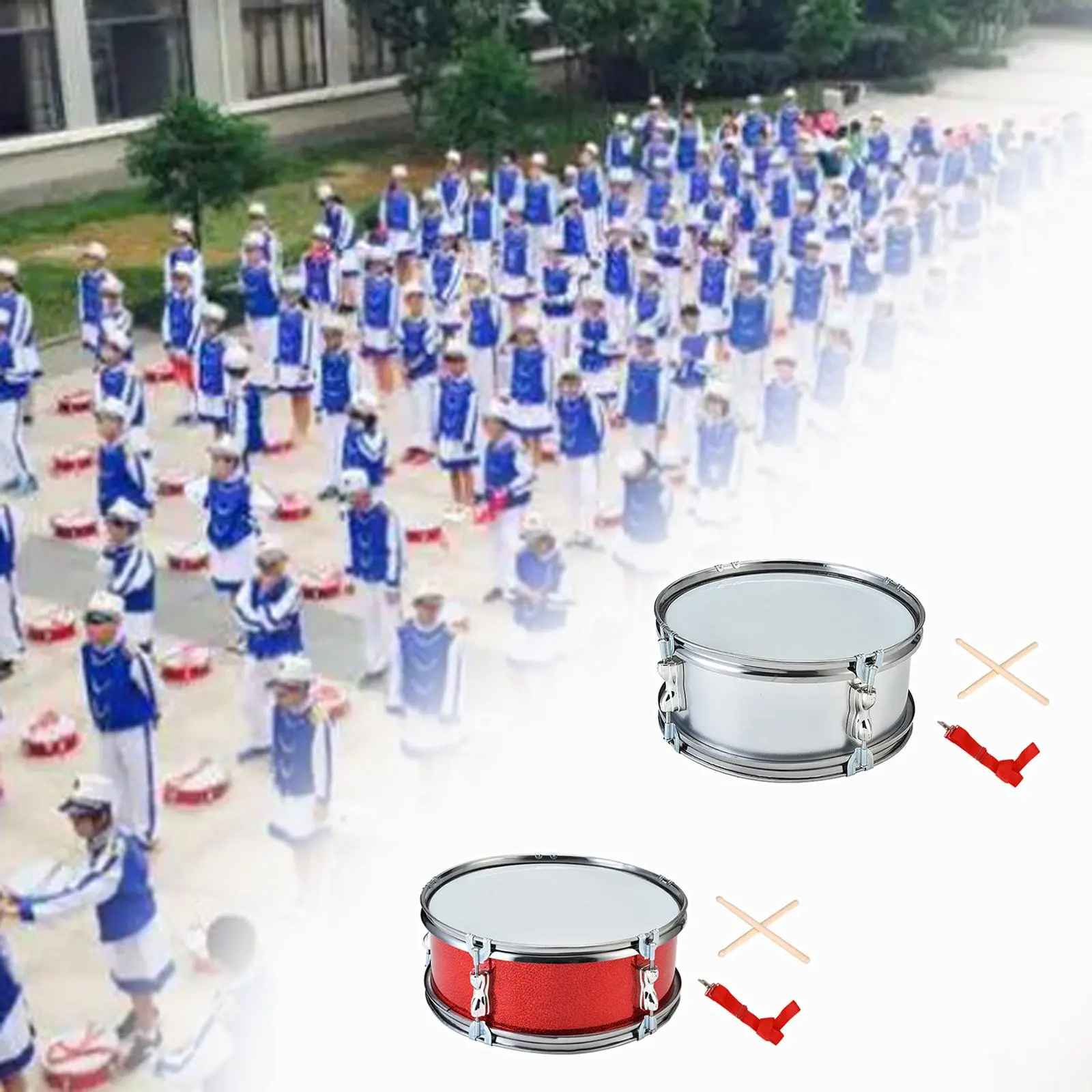 11-inch Lightweight Snare Drum with Shoulder Strap Portable Practice Drum for Kids Teens & Beginners Perfect Musical Gift
