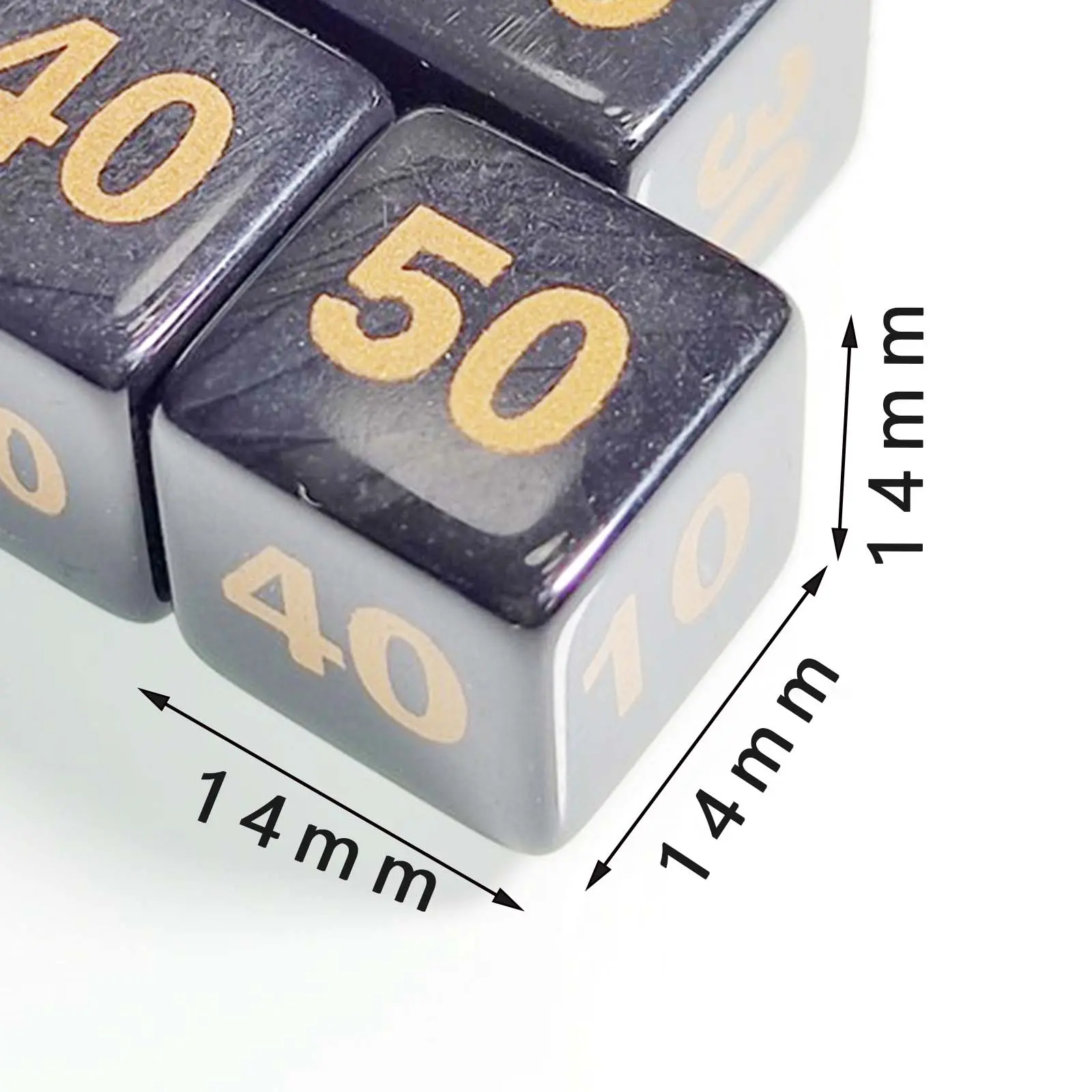 10pcs Multi Sided Game Dice Set Acrylic Dice Games 14mm for Card game Favors Math Teaching Game Table Games Entertainment