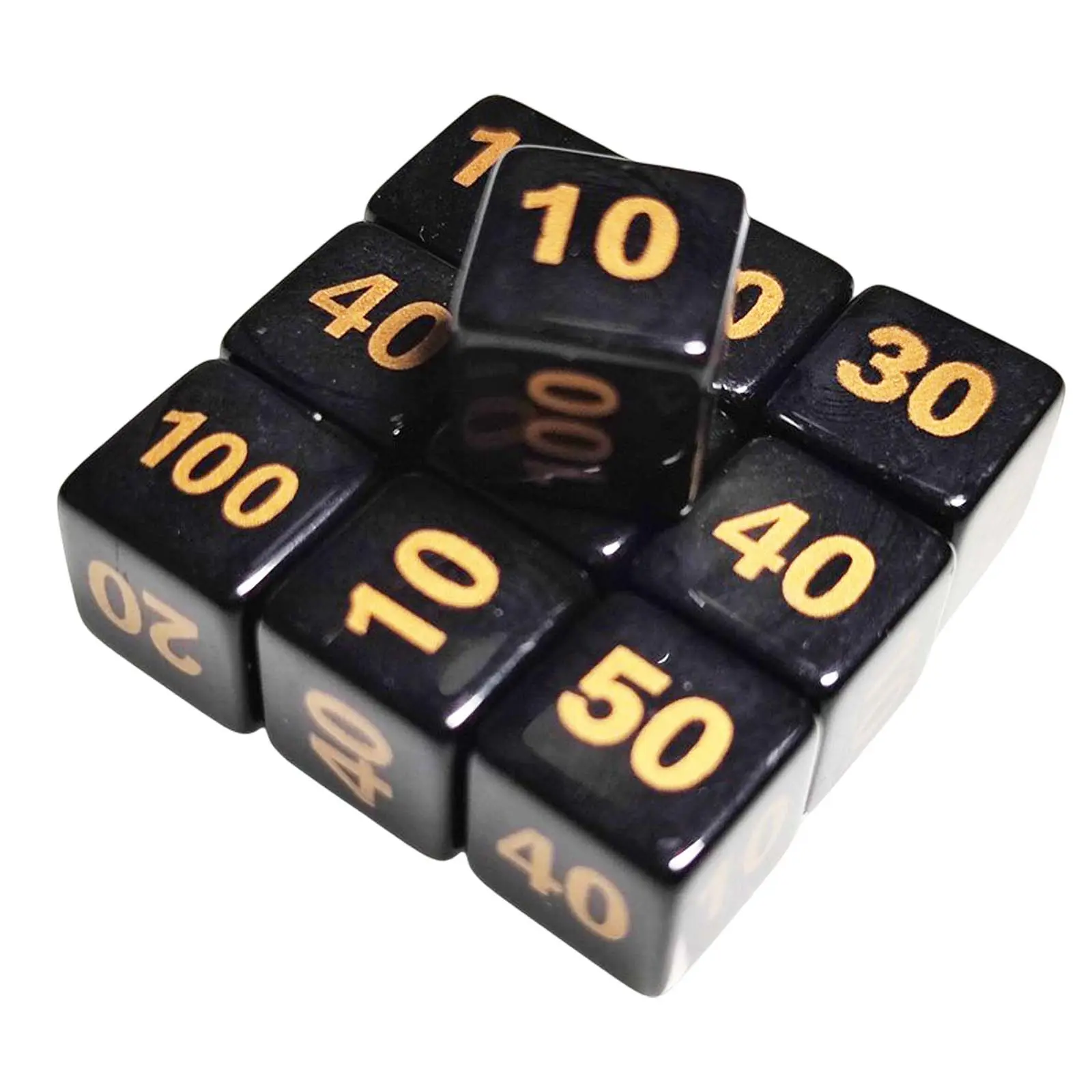 10pcs Multi Sided Game Dice Set Acrylic Dice Games 14mm for Card game Favors Math Teaching Game Table Games Entertainment