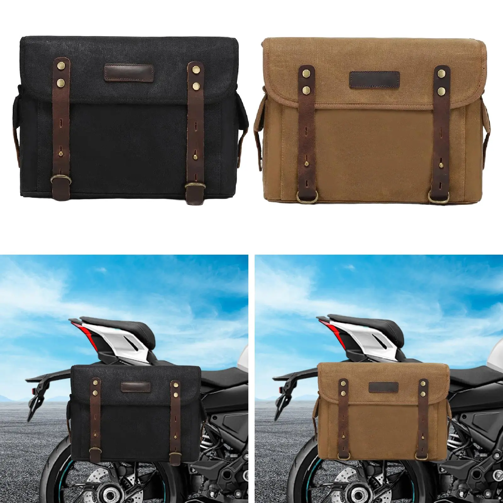 Generic Motorcycle Tool Bag Tail Bag Waterproof Gift Front Fork Bag for Bicycle Motorbike Women Men Bike Commuters New Year