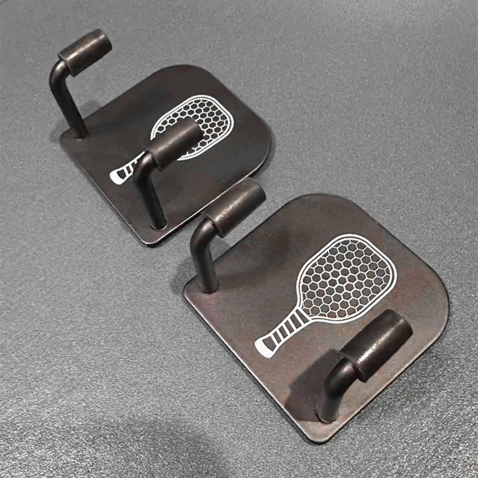 2Pcs Pickleball Paddle Rack Holds Clip Stainless Steel Pickleball Fence Hooks for Bags Workouts Bedroom Sport Court Cabinet