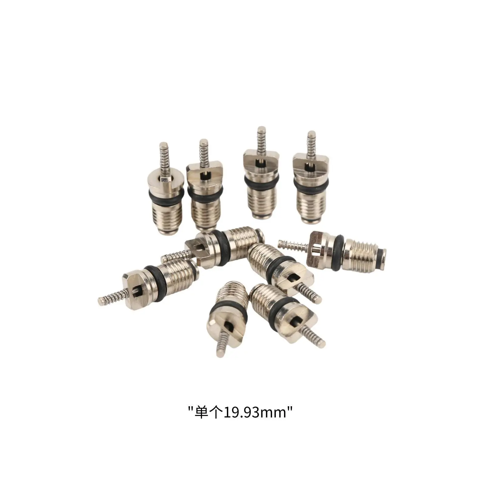 10Pcs Car Air Conditioning Valve Core Accessory ,Repair Spare Parts, Universal Automotive AC Valve Kit