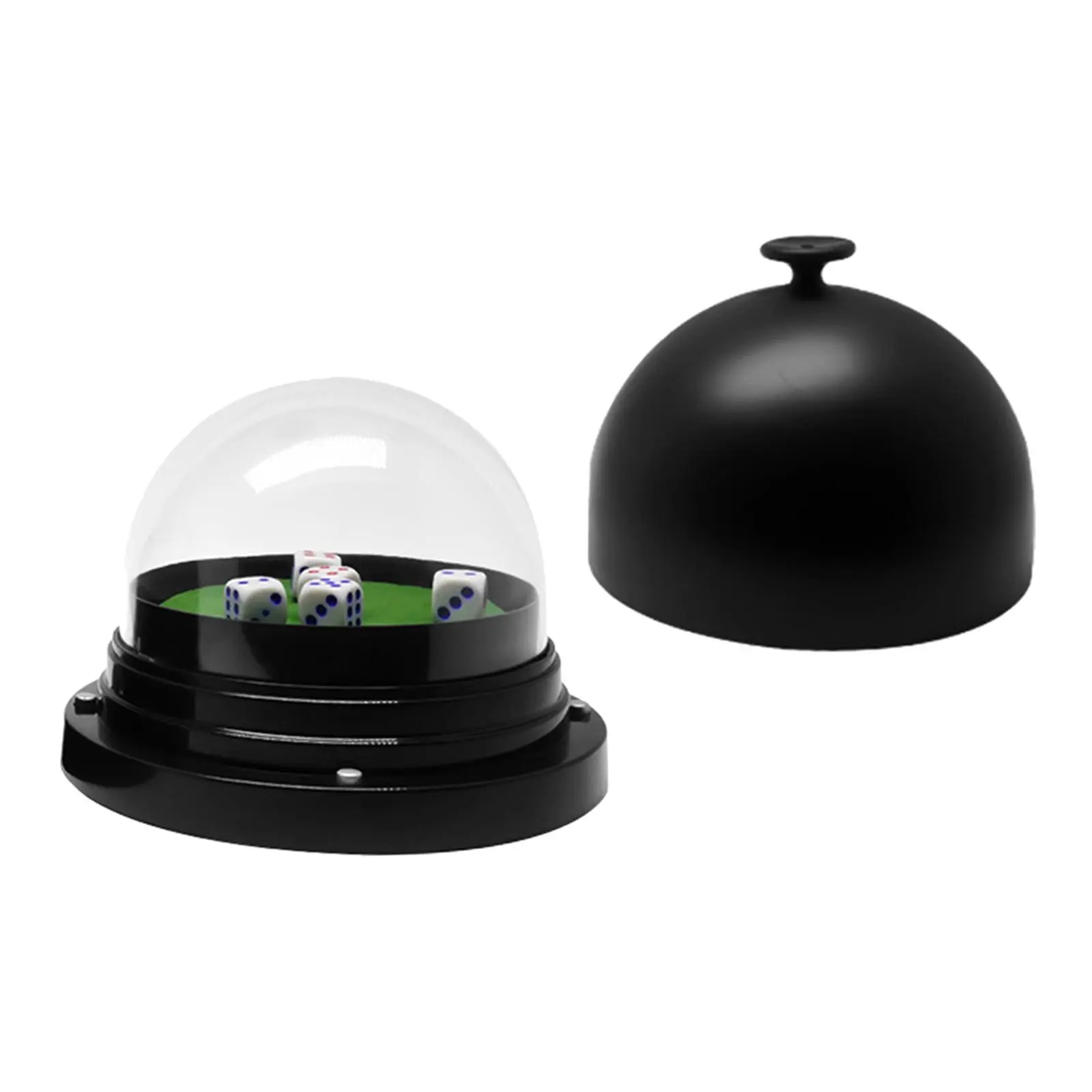 Dice Cup Quiet Shaker Storage Lid with 5 Dot Dices Automatic Shaker Bar Dice Game for Party Wedding Bar KTV