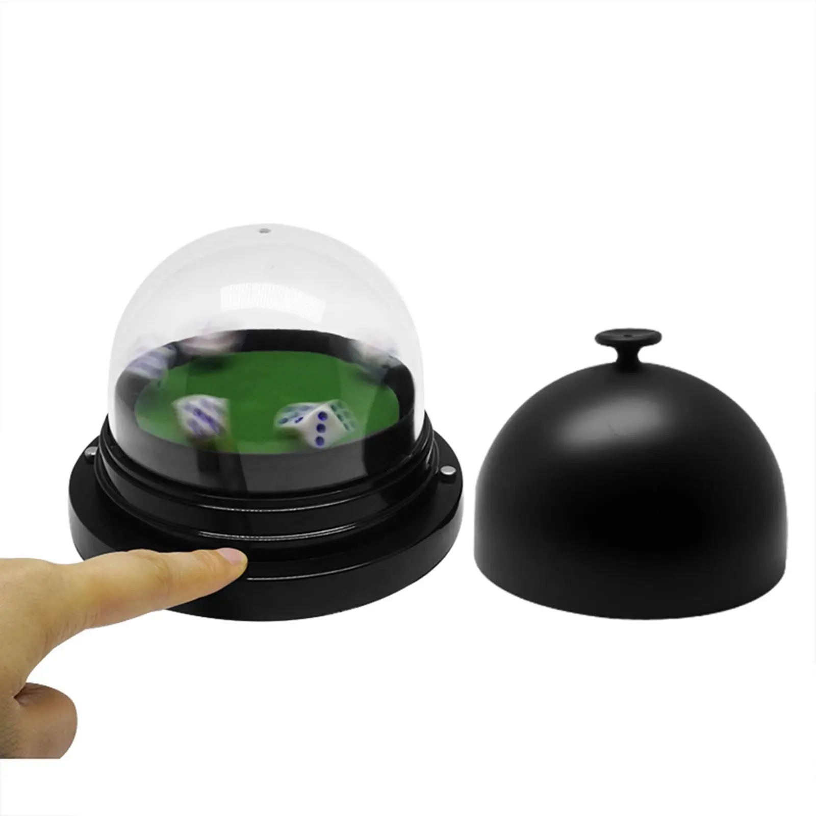 Dice Cup Quiet Shaker Storage Lid with 5 Dot Dices Automatic Shaker Bar Dice Game for Party Wedding Bar KTV