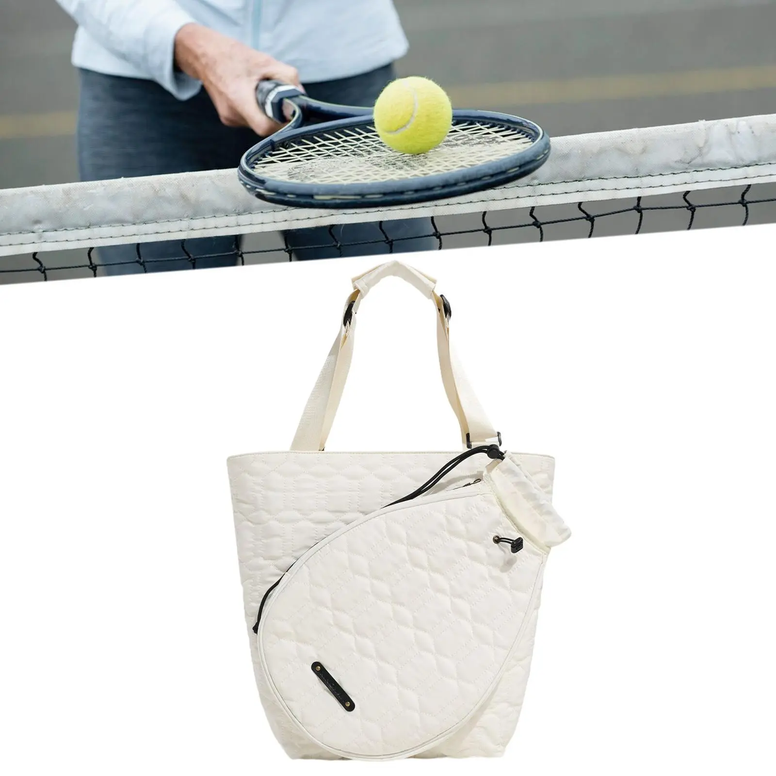 Tennis Tote Bag Fitness Large Professional Tennis Racket Shoulder Bag for Women Men Tennis Racket Bag Pickleball Paddle Bag