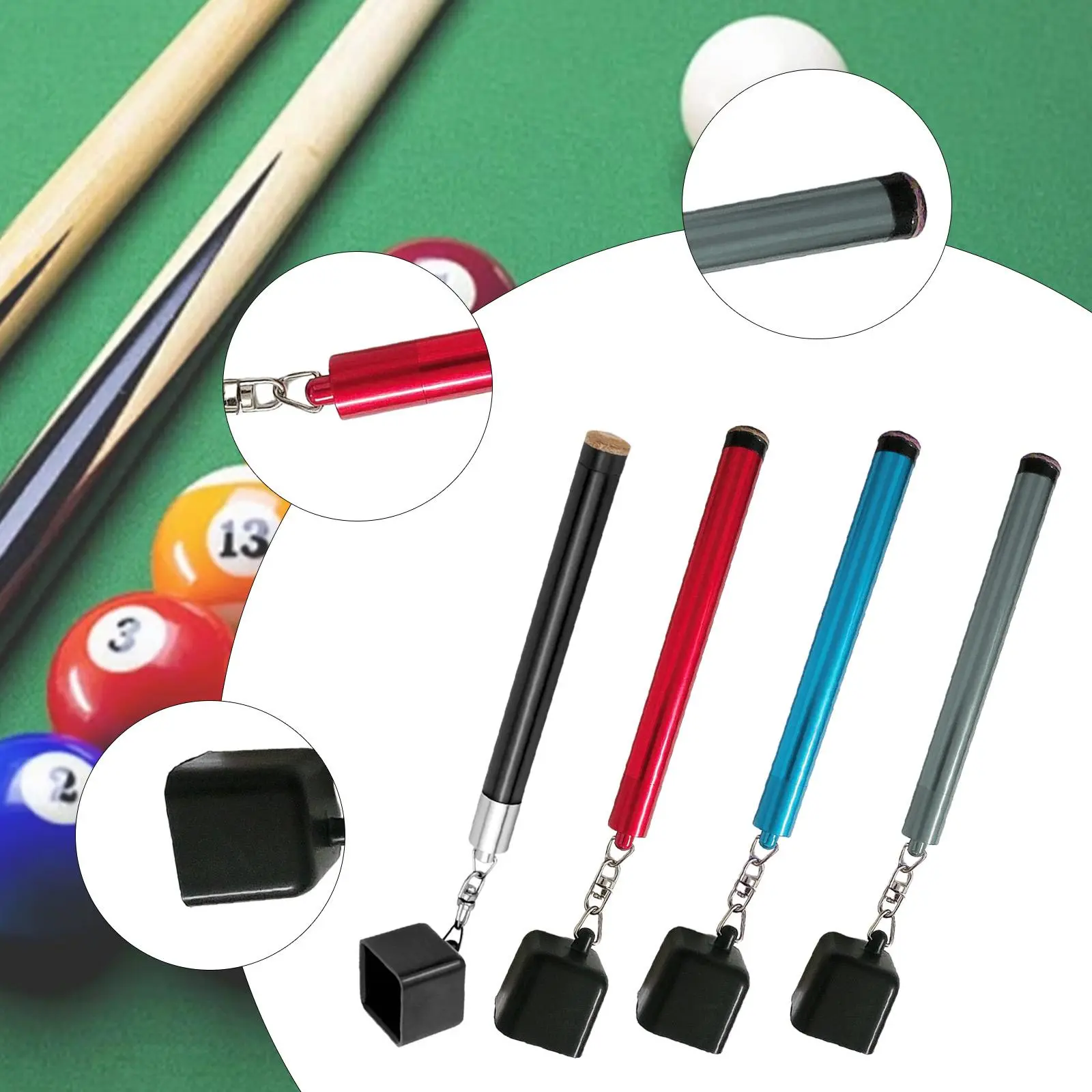 Pool Chalk Holder Compact Easy to Use 2 in 1 Mutifunction Lightweight Professional Billiard Cue Tip Pricker Pool Table Accessory