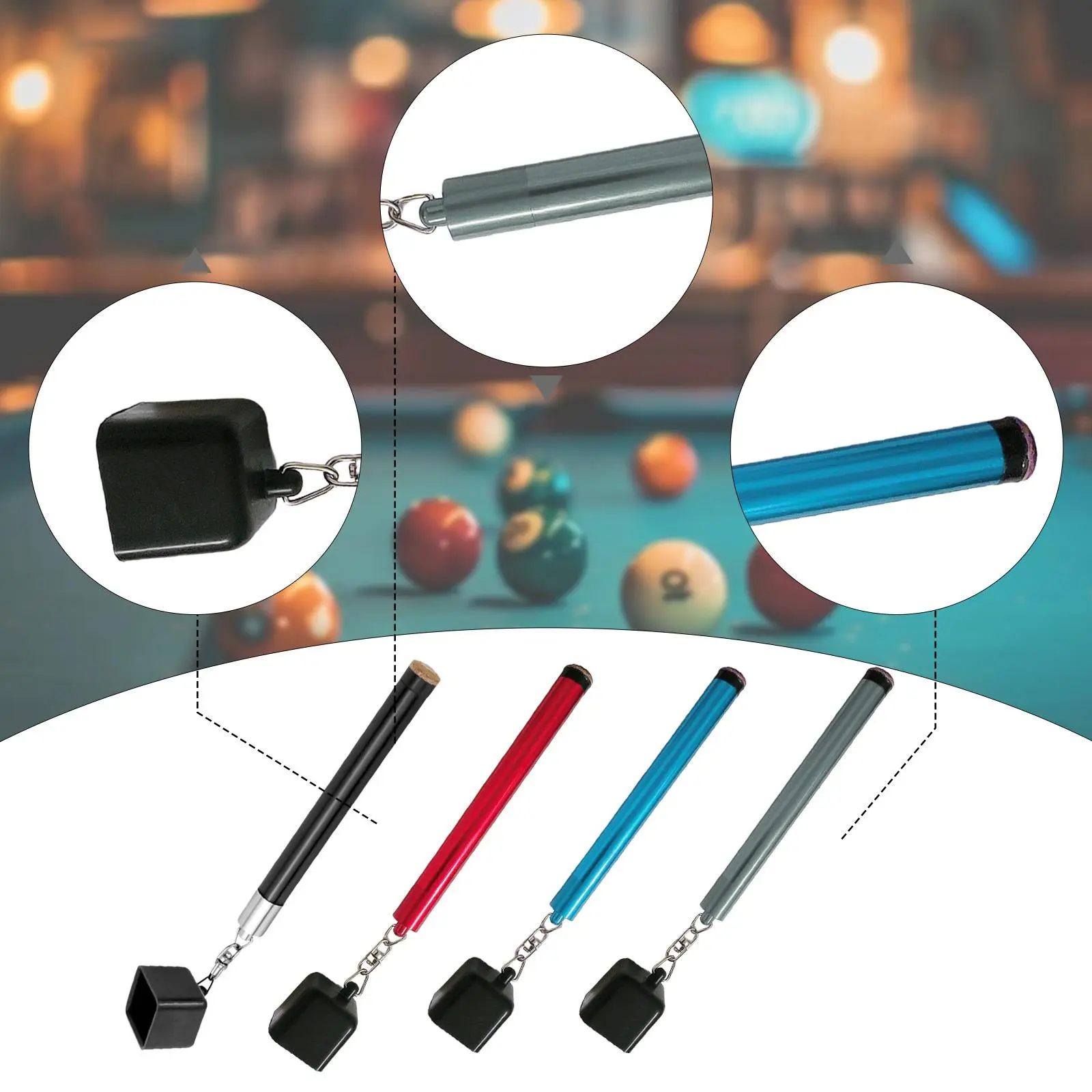 Pool Chalk Holder Compact Easy to Use 2 in 1 Mutifunction Lightweight Professional Billiard Cue Tip Pricker Pool Table Accessory