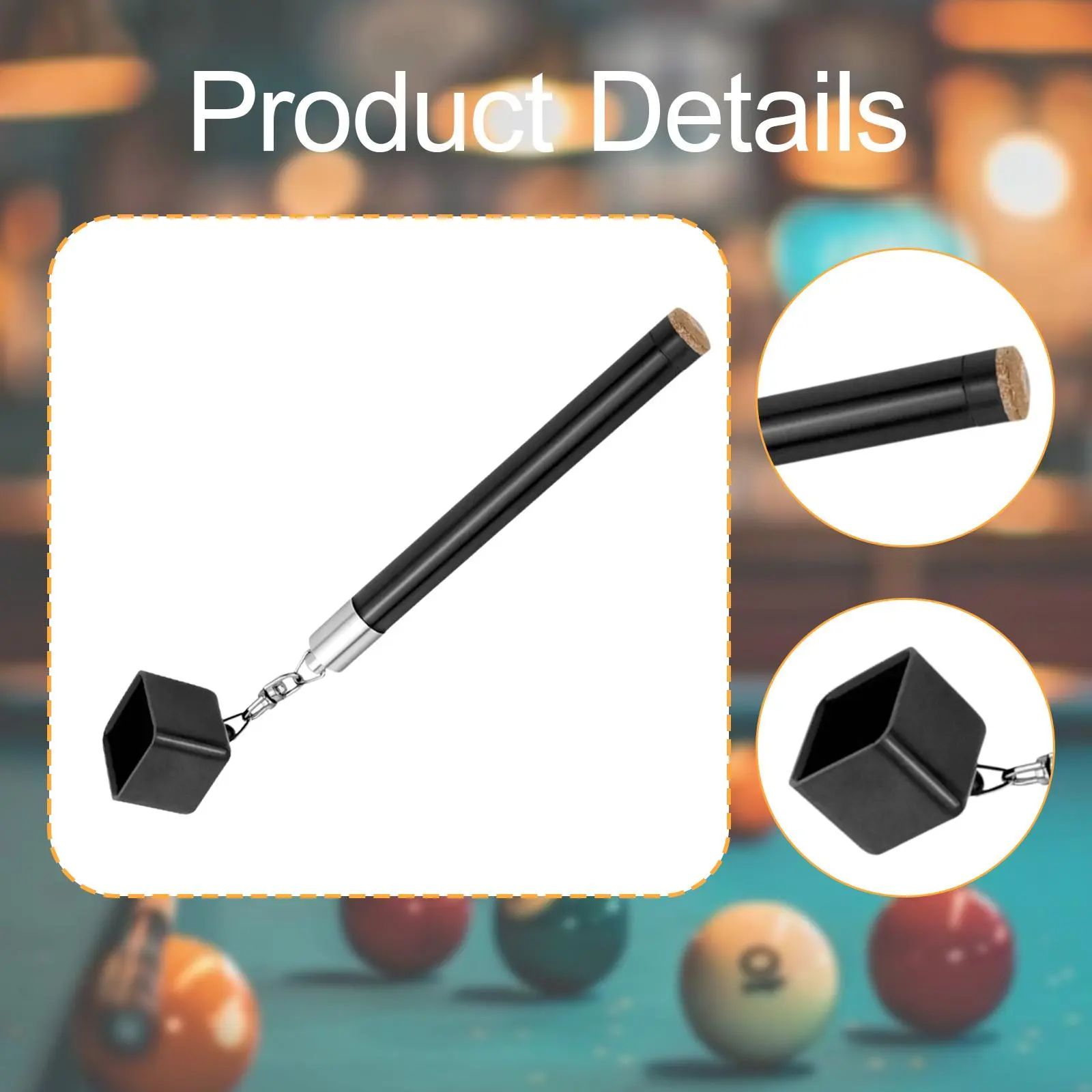 Pool Chalk Holder Compact Easy to Use 2 in 1 Mutifunction Lightweight Professional Billiard Cue Tip Pricker Pool Table Accessory