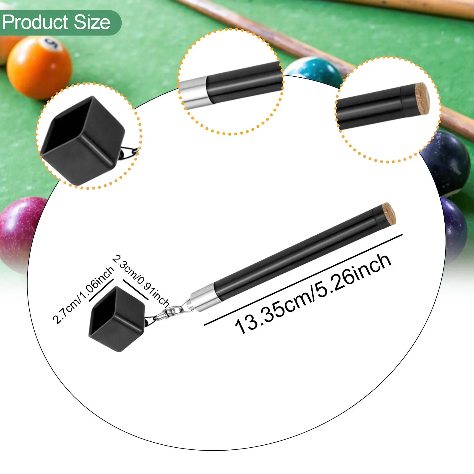 Pool Chalk Holder Compact Easy to Use 2 in 1 Mutifunction Lightweight Professional Billiard Cue Tip Pricker Pool Table Accessory