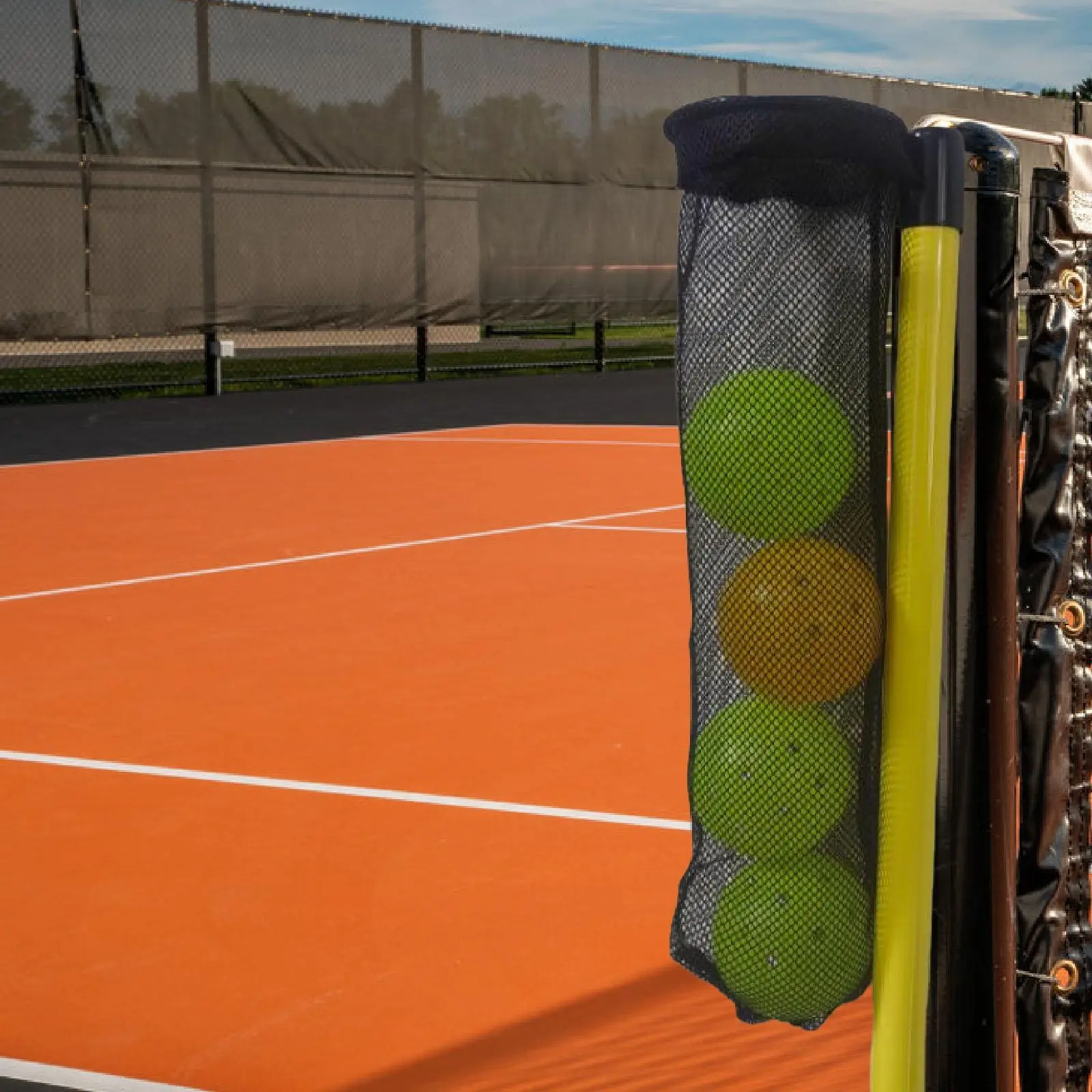 Pickle Ball Collector Nylon Lightweight Net Pouch Ball Organizer Multi Purpose Pickleball Holder Storage Net Pickleball Mesh Bag