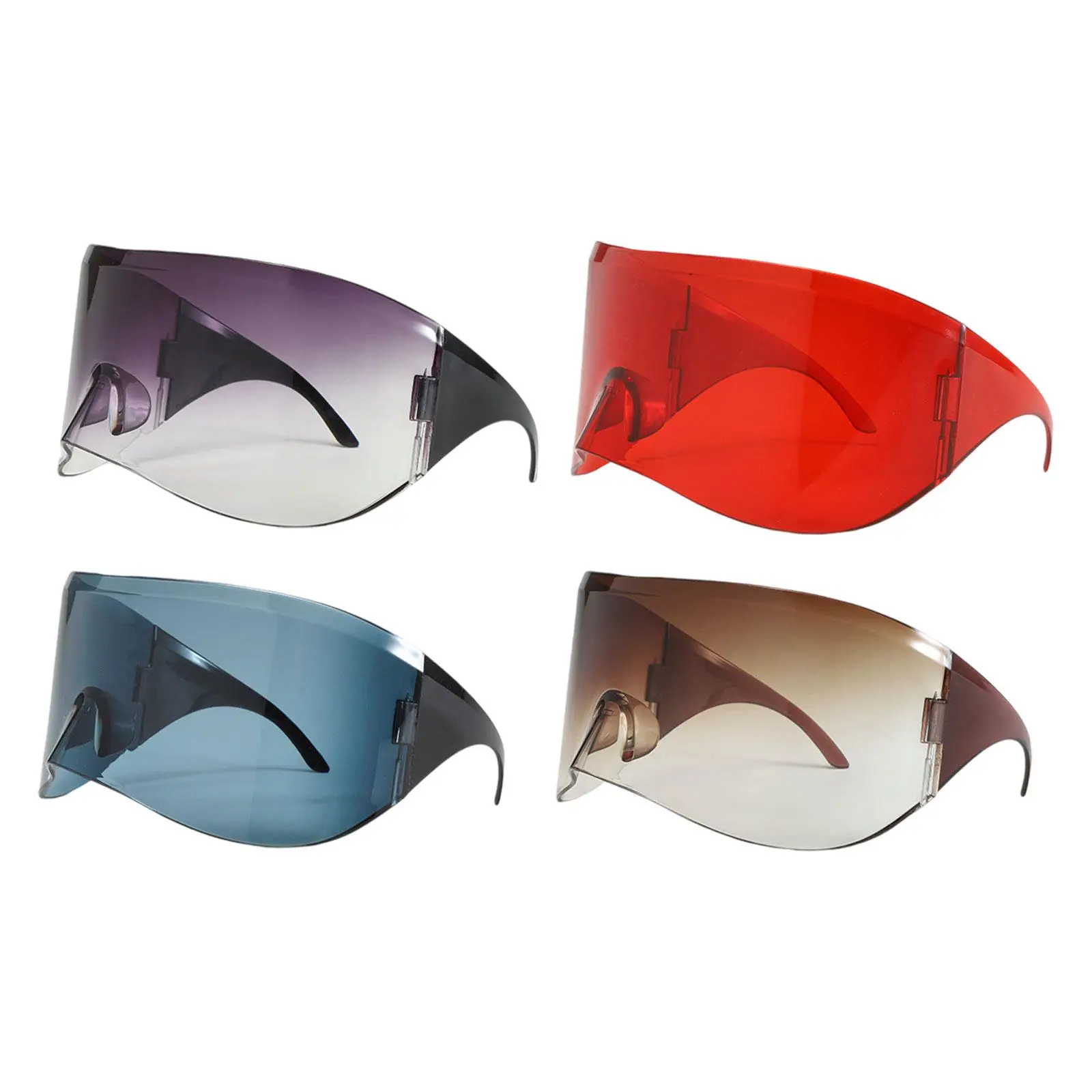 Sun Glasses Fashion Y2K Windproof Frameless Eye Glasses Trendy Cyberpunk Eyewear for Adults Men Women Running Hiking Cycling