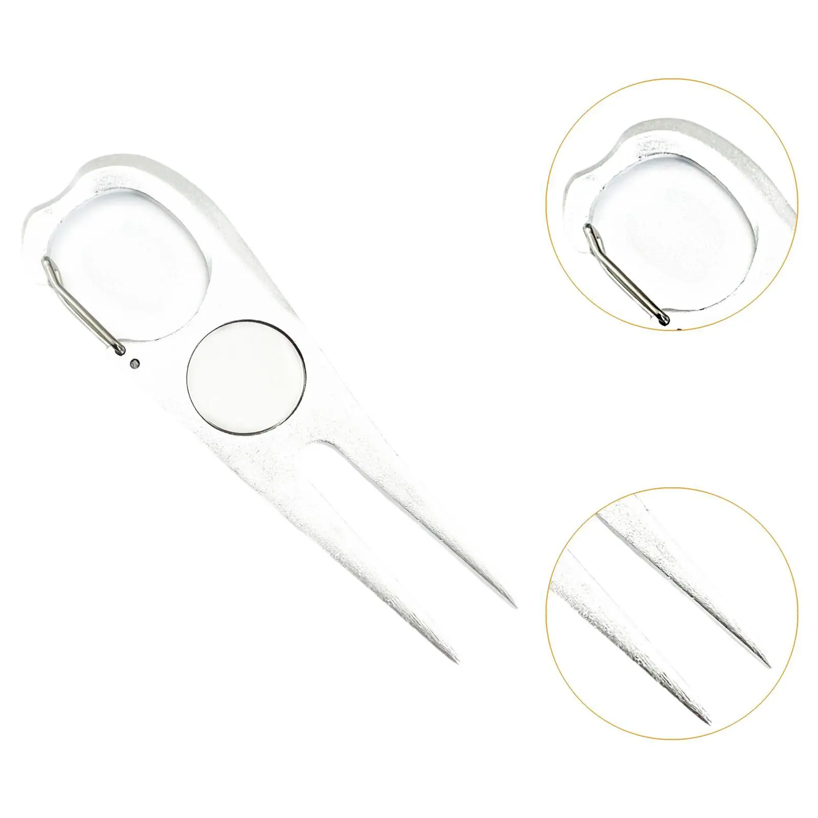 Golf Divot Tool Sturdy Stainless Steel Premium Putting Alignment Stadium Supplies Groove Cleaner Portable Pitch Mark Repair Fork