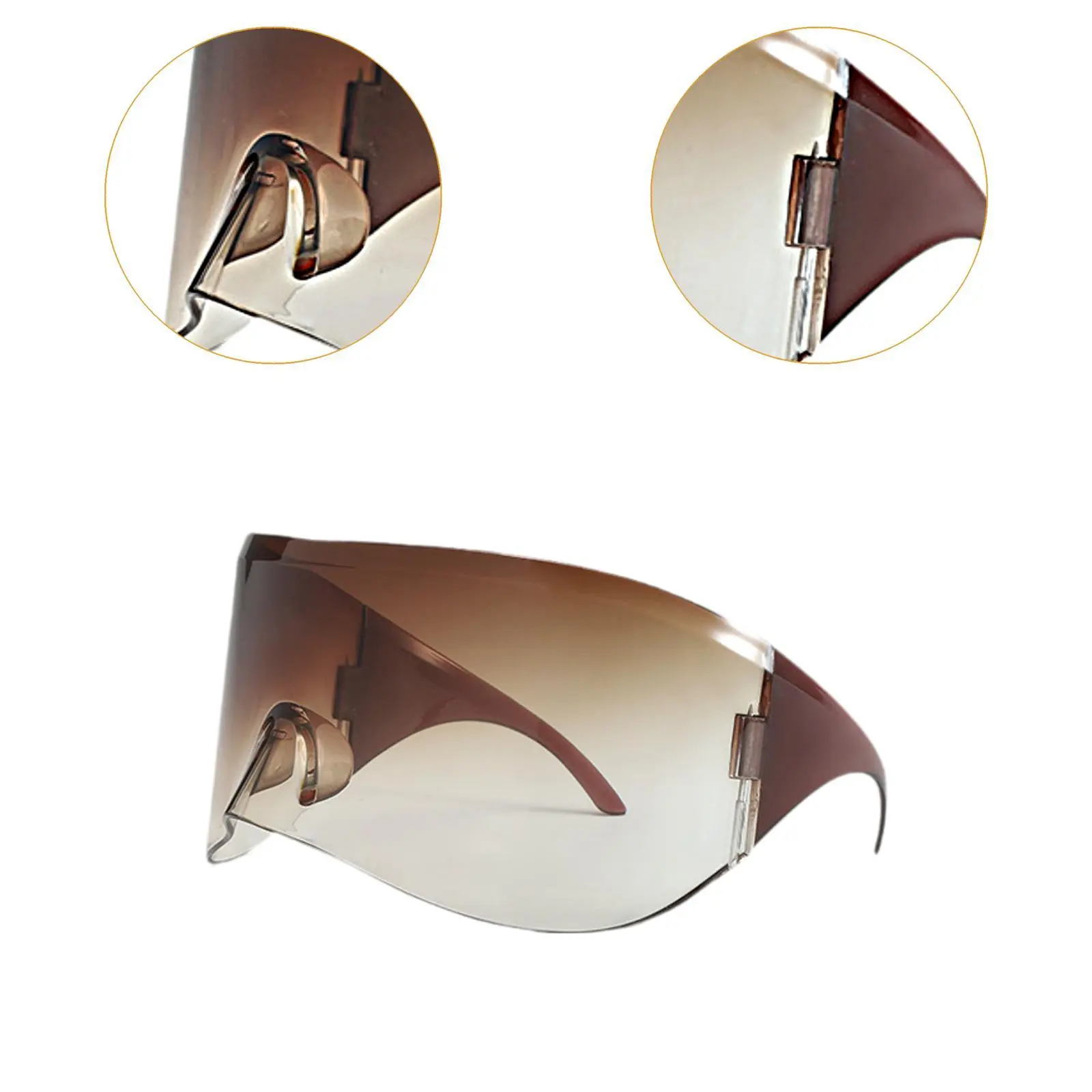 Sun Glasses Fashion Y2K Windproof Frameless Eye Glasses Trendy Cyberpunk Eyewear for Adults Men Women Running Hiking Cycling