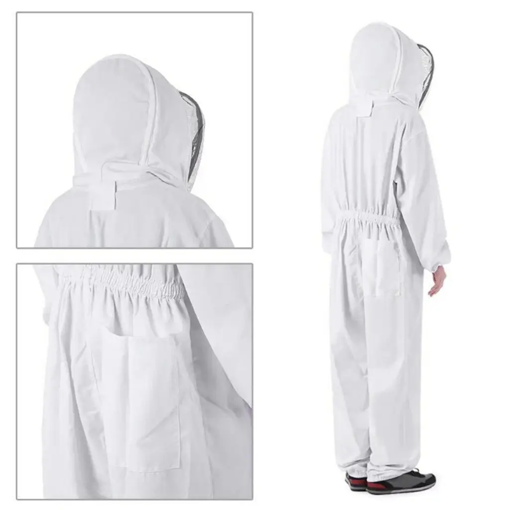 Beekeeper Bee Keeping Suit Jacket Safety Veil Hat Body Equipment Hood Professional Beginner Apiarist Outfit Jacket Veil Hood