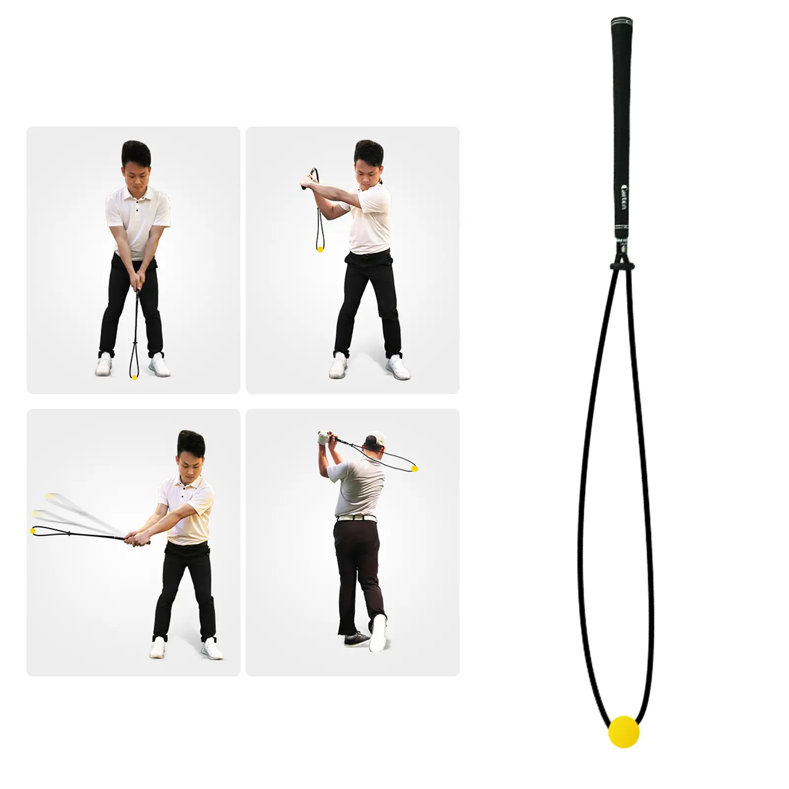 Golf Swing Practice Rope Golf Practice Swing Trainer Golf Assistance Exercises Rope Beginner Position Correction Equipment