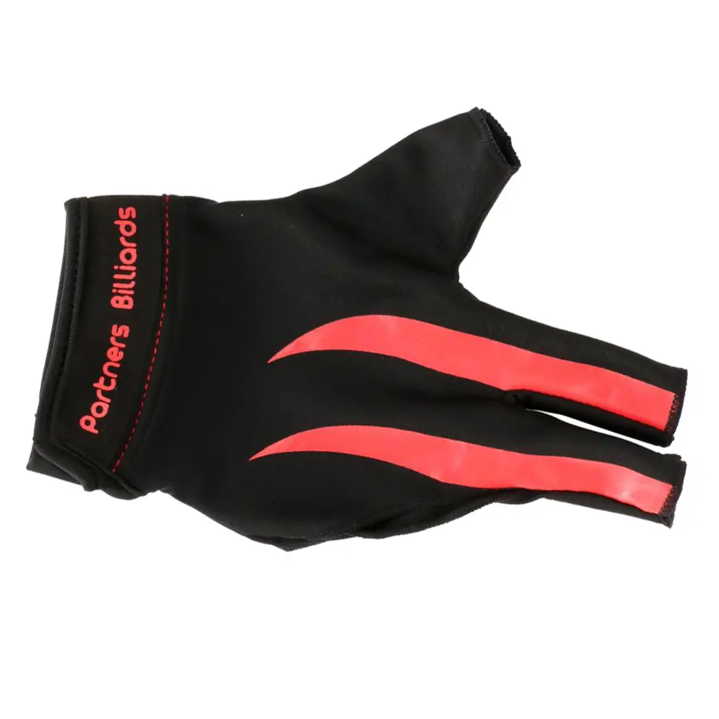 1Pcs Three Fingers Full-Finger Snooker High Quality Pool Cue Billiard Glove for Right Hand 21cm Yellow Black/Red Black