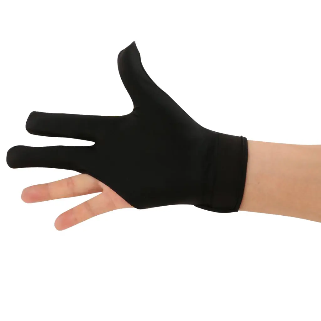 1Pcs Three Fingers Full-Finger Snooker High Quality Pool Cue Billiard Glove for Right Hand 21cm Yellow Black/Red Black