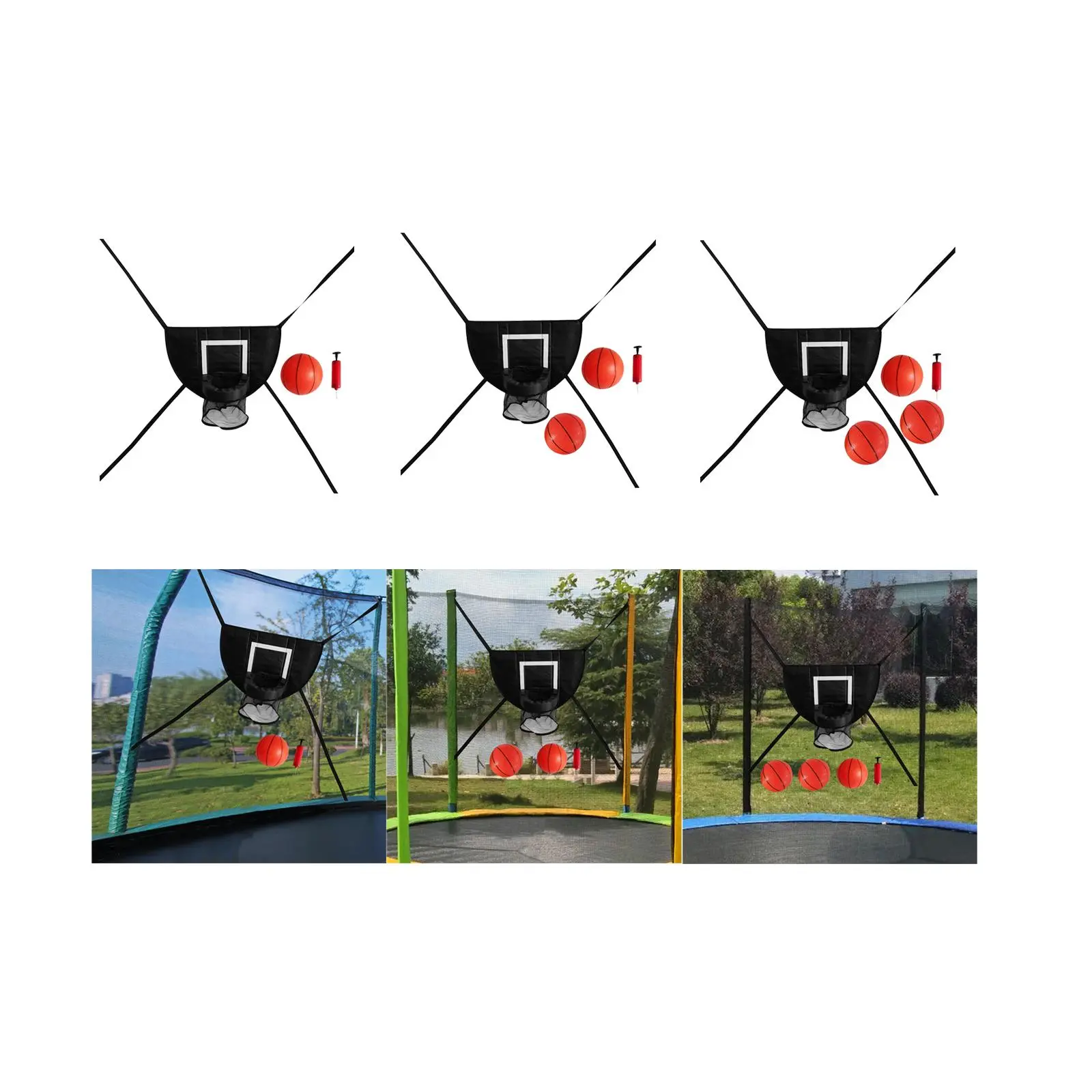 Trampoline Basketball Hoop Outdoor Easy Installation Goal Game Trampoline Accessory for All Ages Children Basketball Hoop