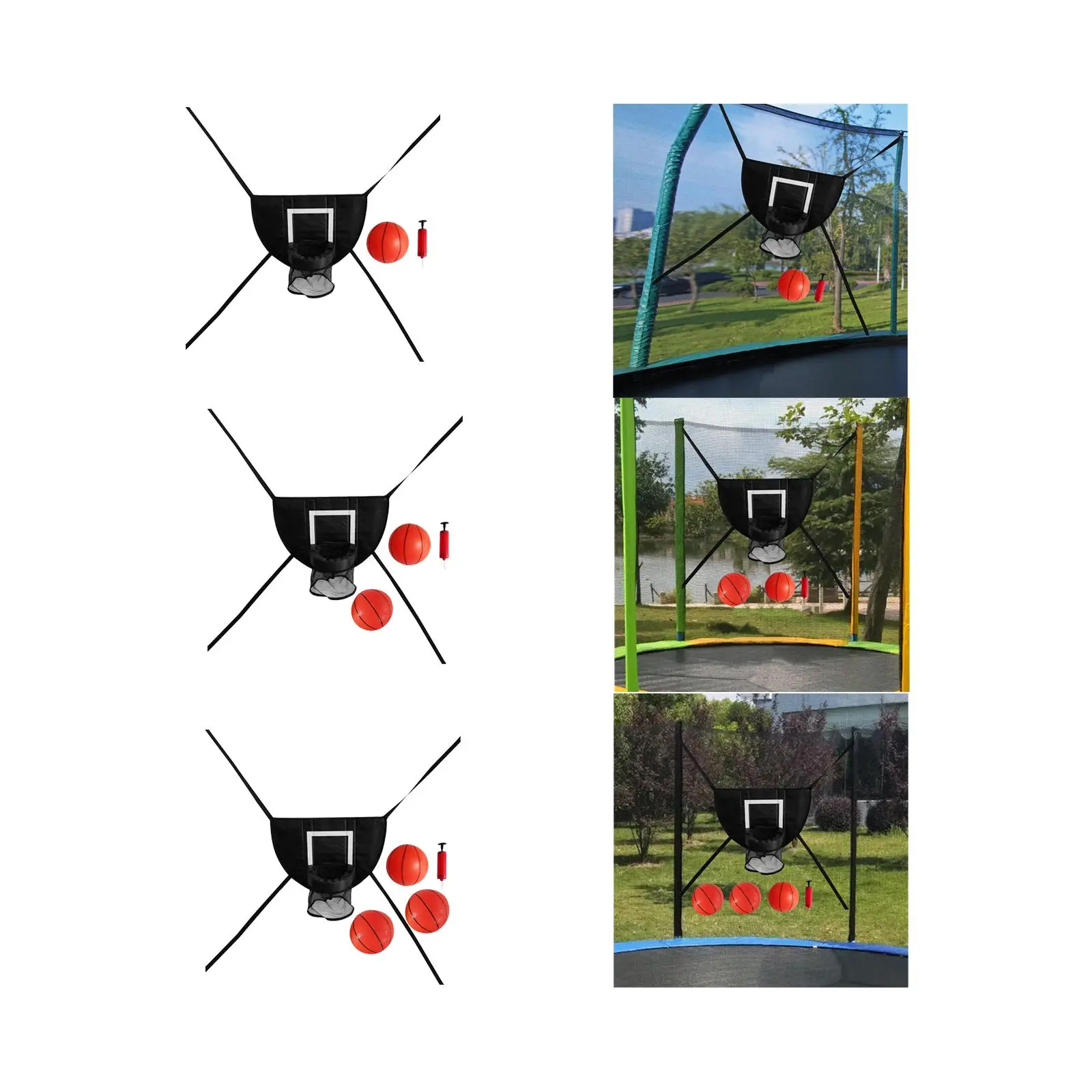 Trampoline Basketball Hoop Outdoor Easy Installation Goal Game Trampoline Accessory for All Ages Children Basketball Hoop