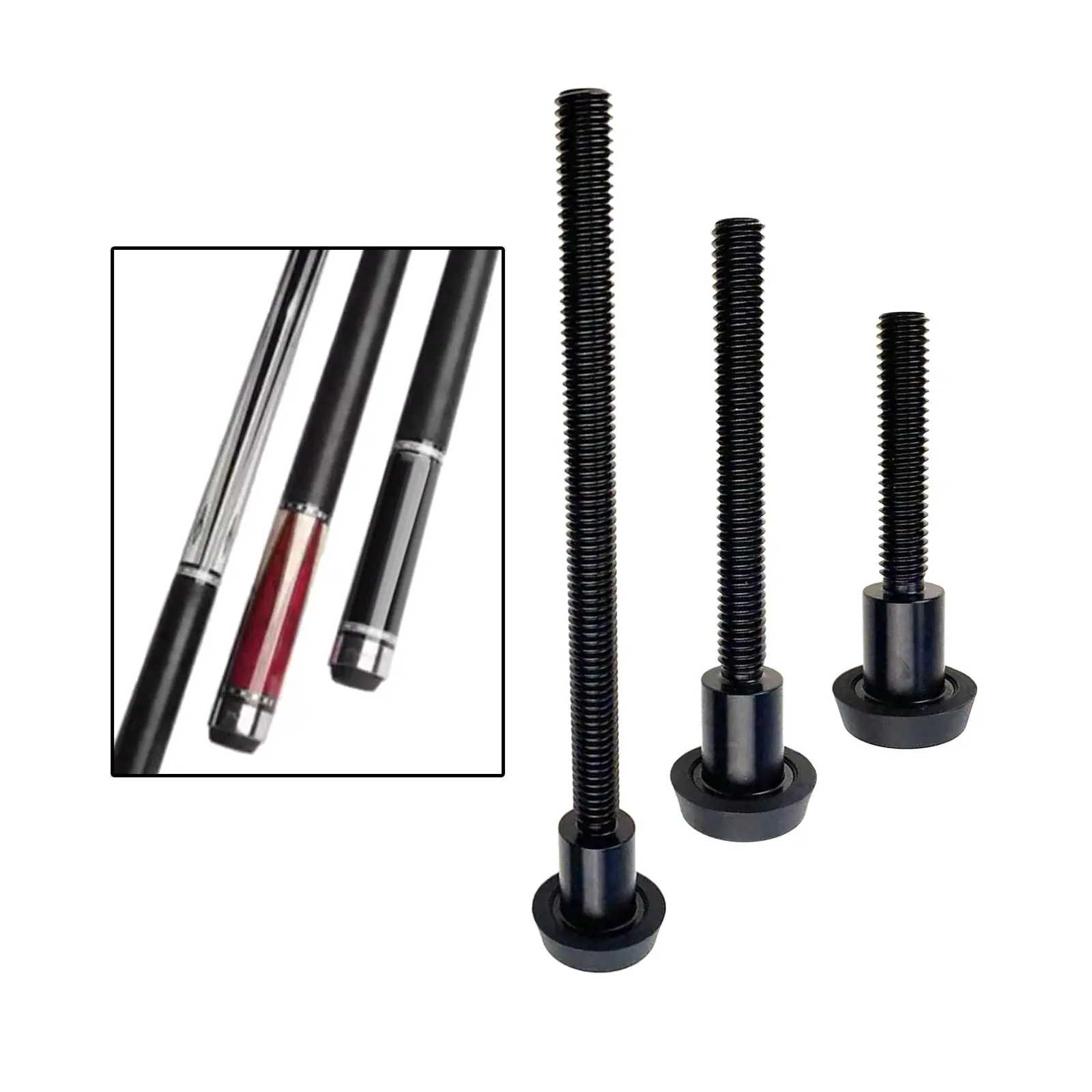 Billiard Cue Extension Bumper Playing Clubs Billiards Pool Cue Bottom Protectors Screw Plug Billiard Bottom Plug Protector Case