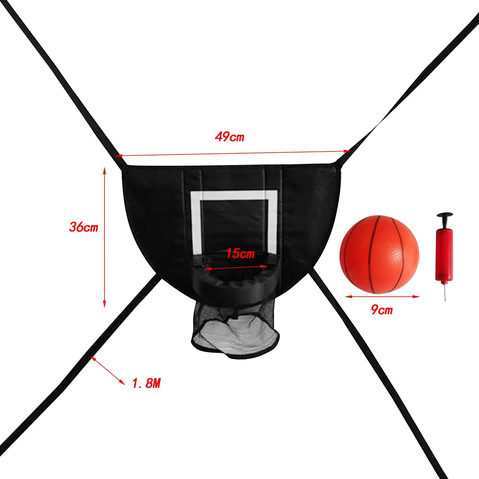 Trampoline Basketball Hoop Outdoor Easy Installation Goal Game Trampoline Accessory for All Ages Children Basketball Hoop