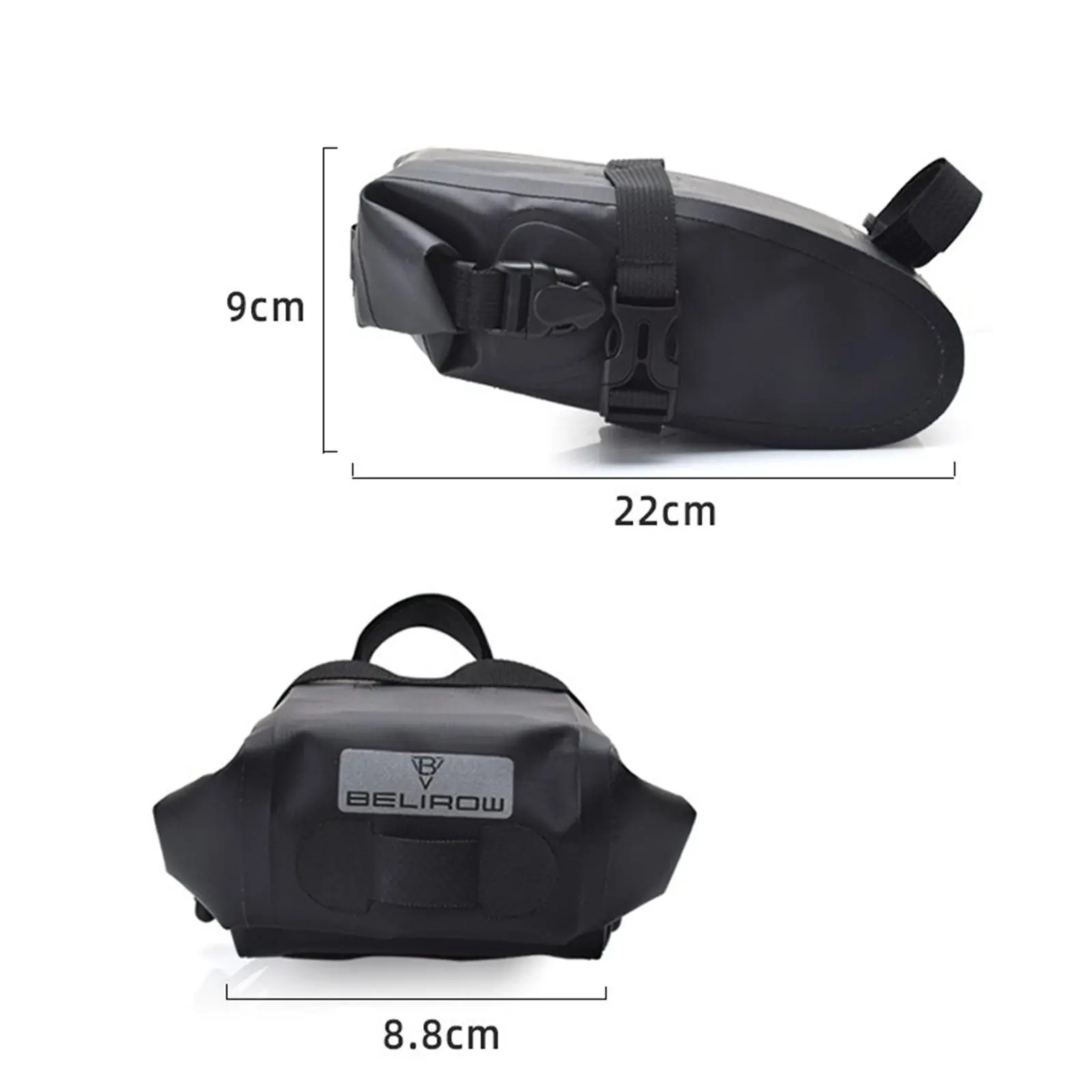 Bike Saddle Bag Cycling Seat Pouch with Quick Release Buckle Tail Bag Rainproof Easy to Install and Remove Bicycle Saddle Bag
