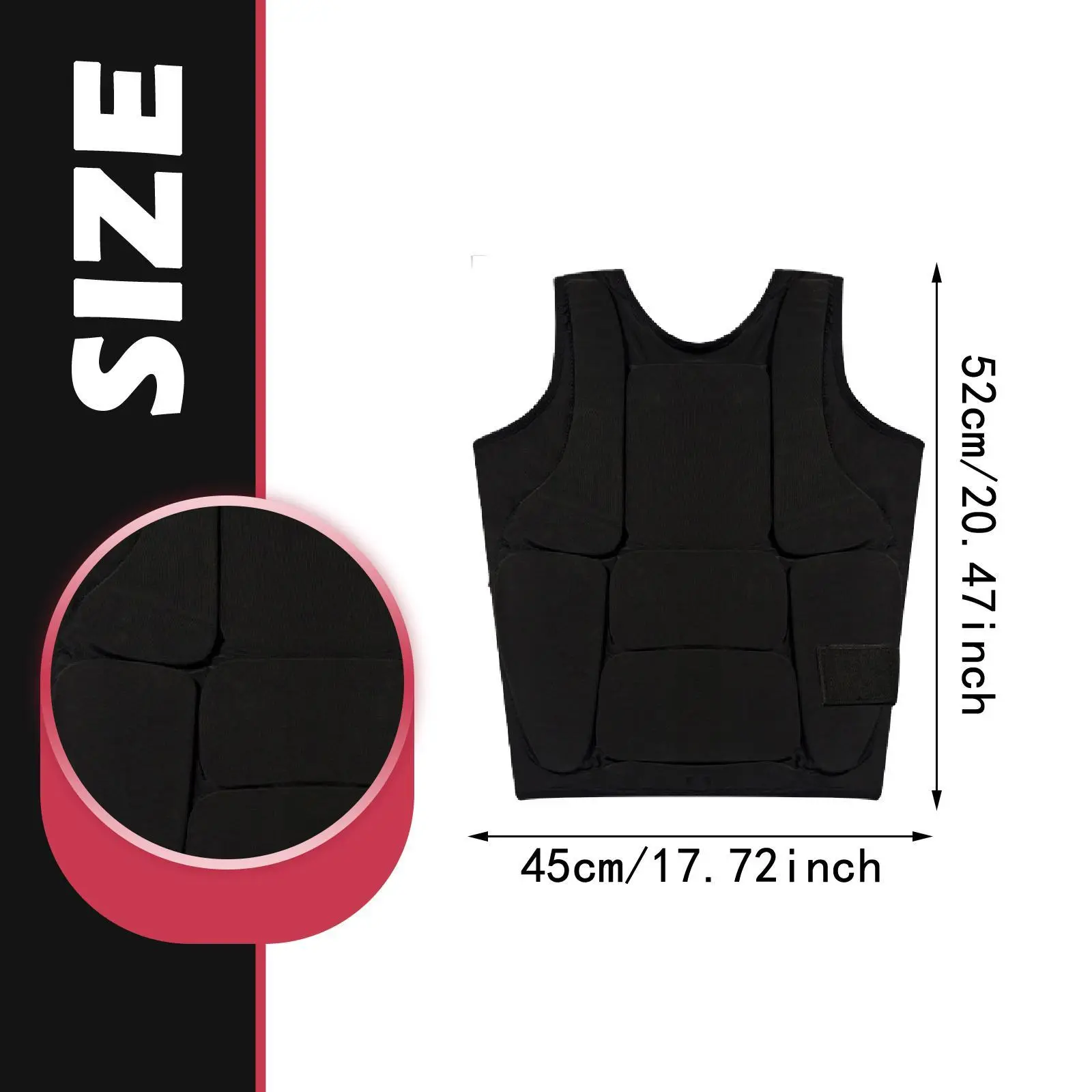 Karate Chest Guard Professional Breathable Wear Resistant Adjustable Rib for Boxing Sanda Kickboxing Sparring Mma