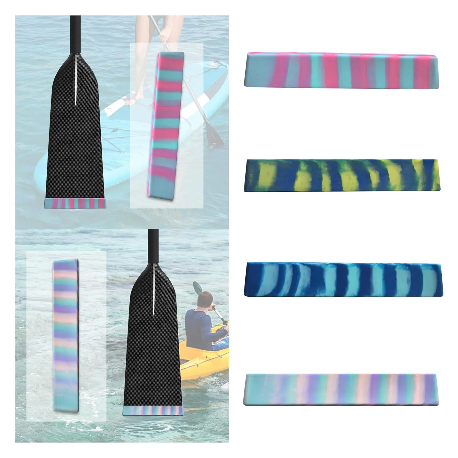 Dragon Boat Paddle Tip Protector Sturdy Replacement for Water Sports Non Slip Easy to Use Convenient Silicone Paddle Guards