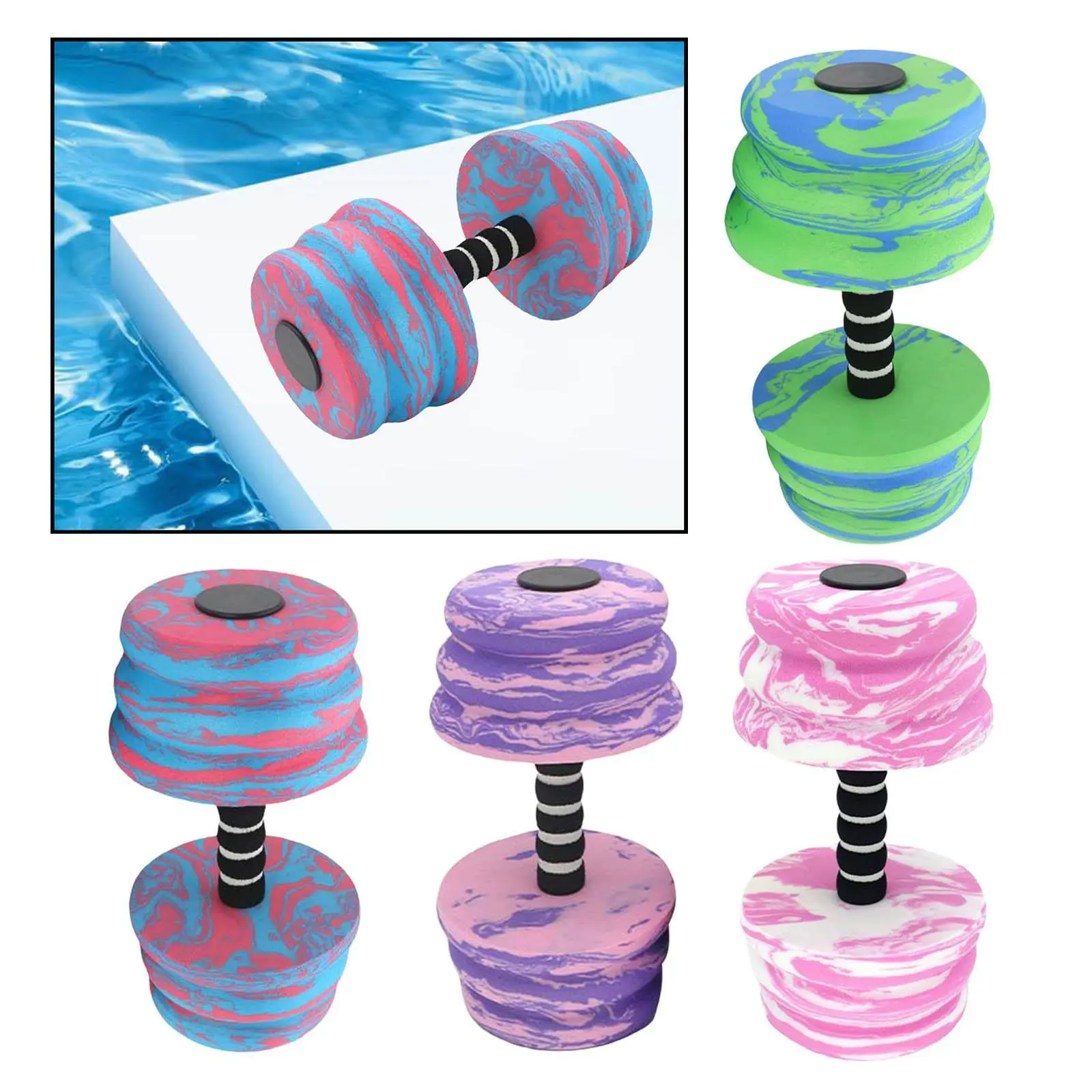 Aquatic Dumbbell Bar Pool Fitness Professional Water Aerobic for Female Male Swimming Barbell Hand Bar Pool Training Aid Tool