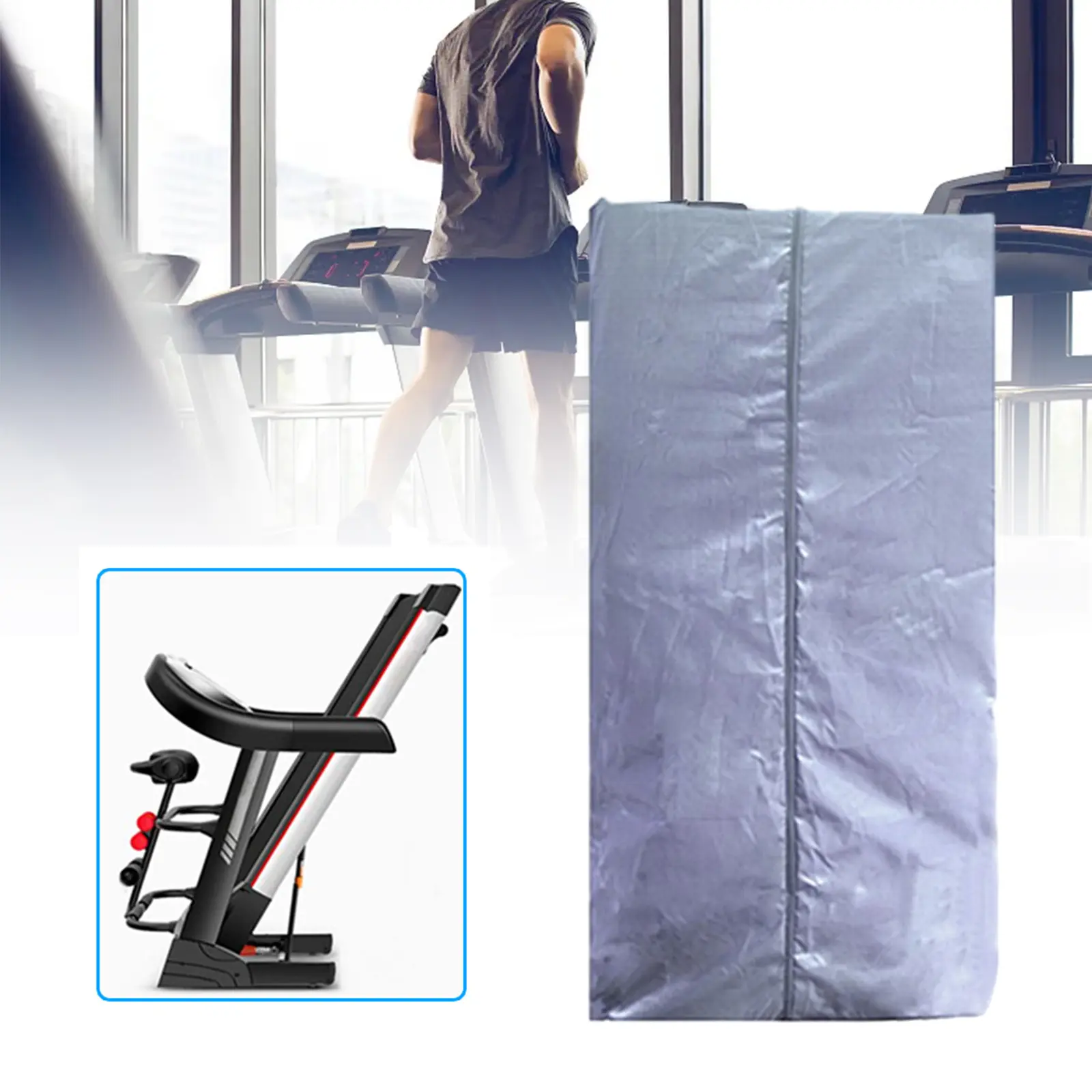 Treadmill Cover for Folding Jogging Machine Cover for Workout Indoor  Running Machine Protective Sunscreen Cover Exercise