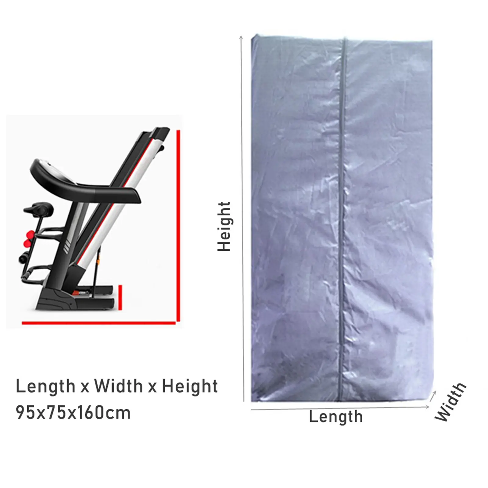 Treadmill Cover for Folding Jogging Machine Cover for Workout Indoor  Running Machine Protective Sunscreen Cover Exercise