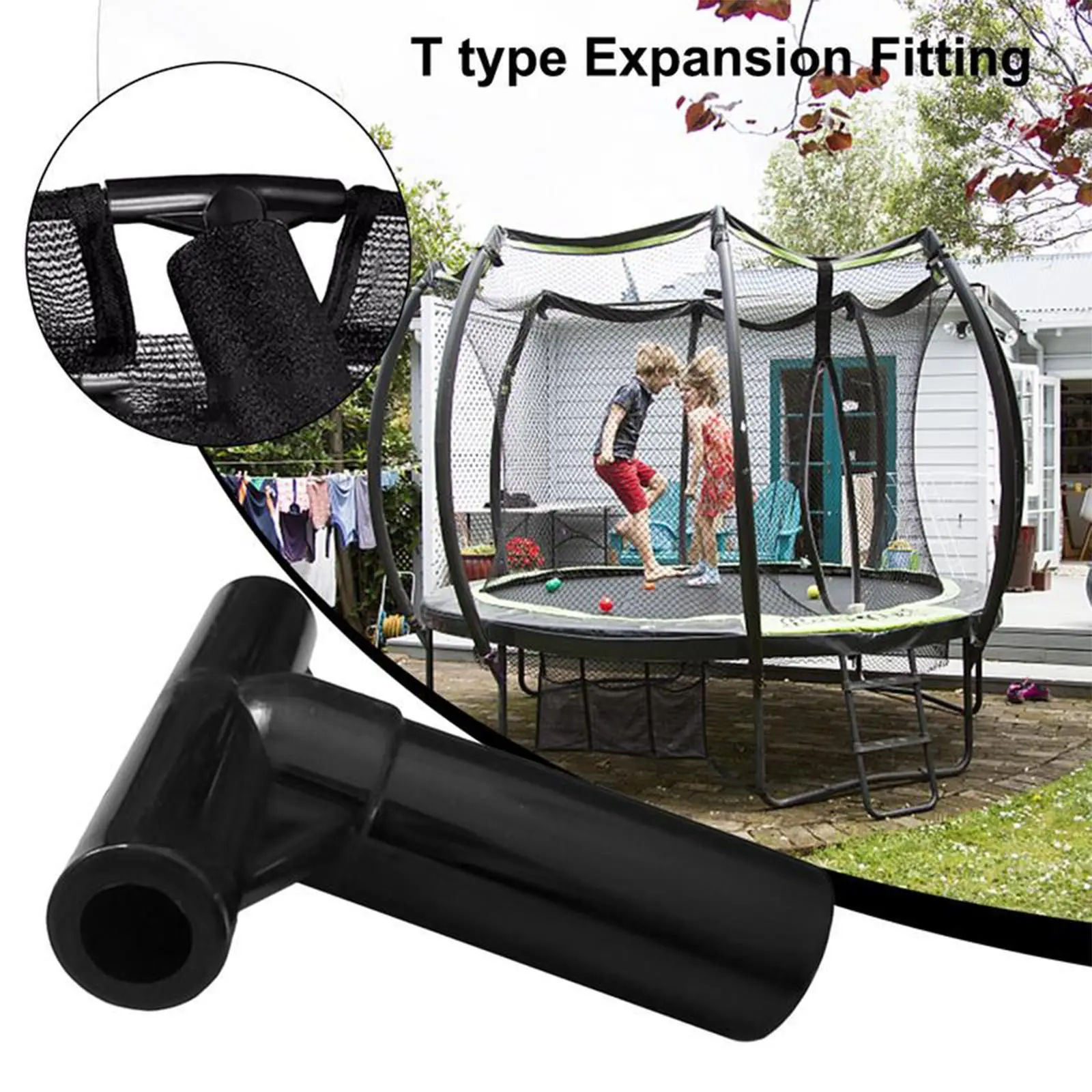 3 Pieces Trampoline Enclosure Pole End Caps Accessories Jumping Bed Pole