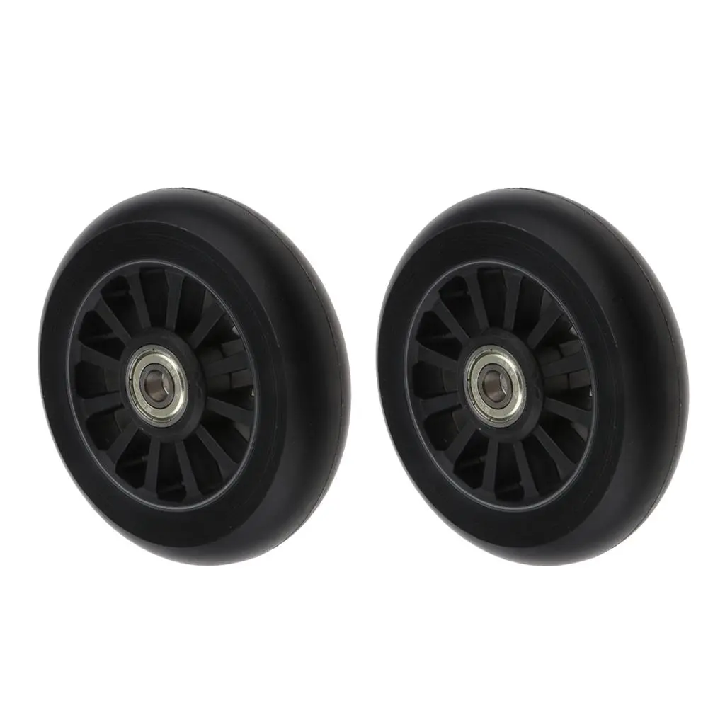1 pair PU 100mm roller wheels for speed skates, trolley, outdoor skating