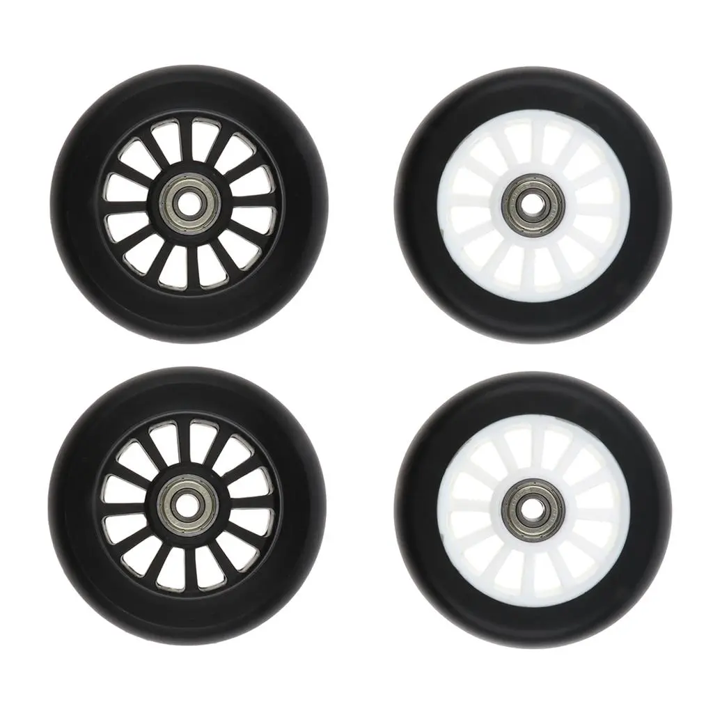 1 pair PU 100mm roller wheels for speed skates, trolley, outdoor skating