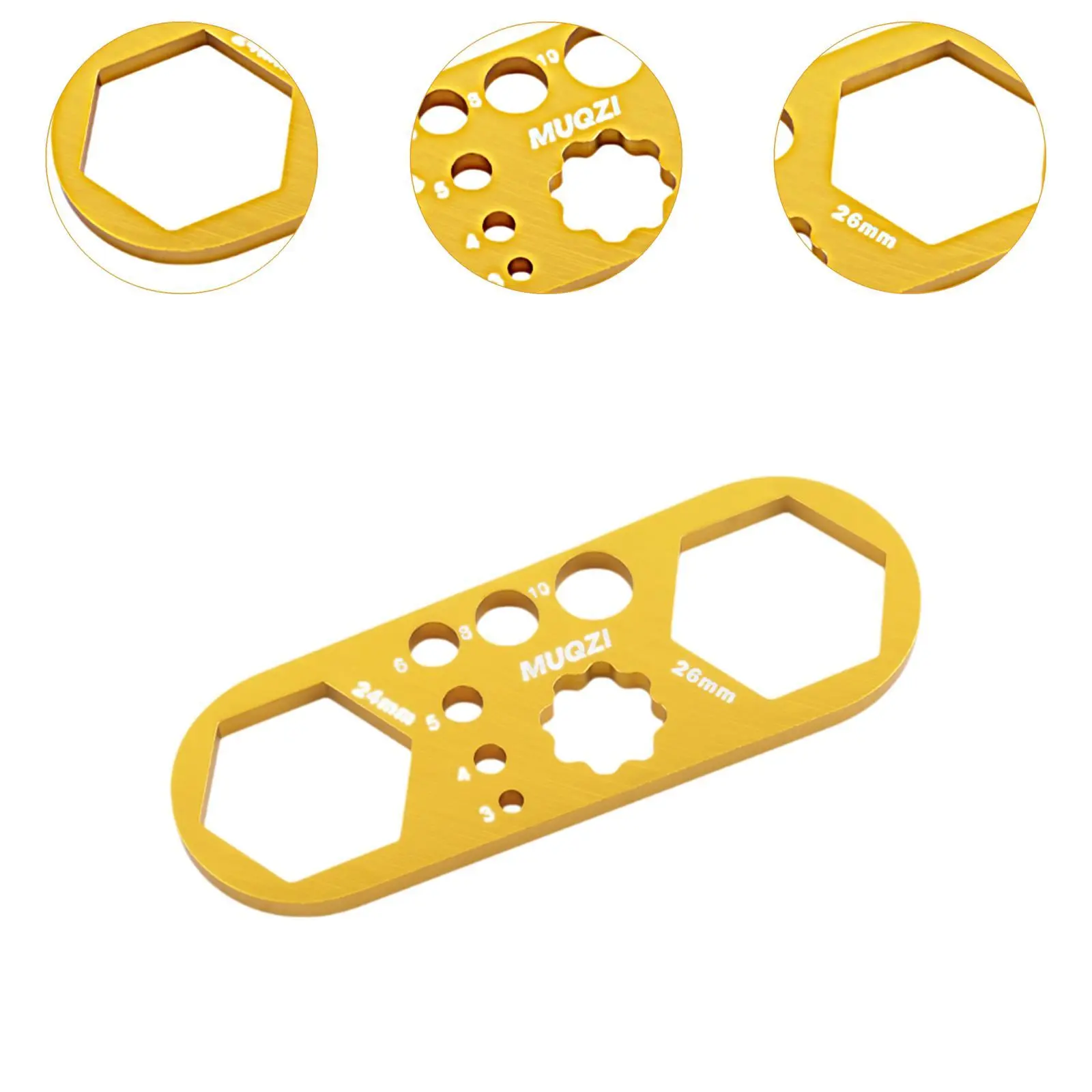 Bicycle Fork Cap Wrench Crank Cap Wrench Sturdy Multifunctional Tool Lightweight Mountain Bike Front Fork Caps Wrench Spanner