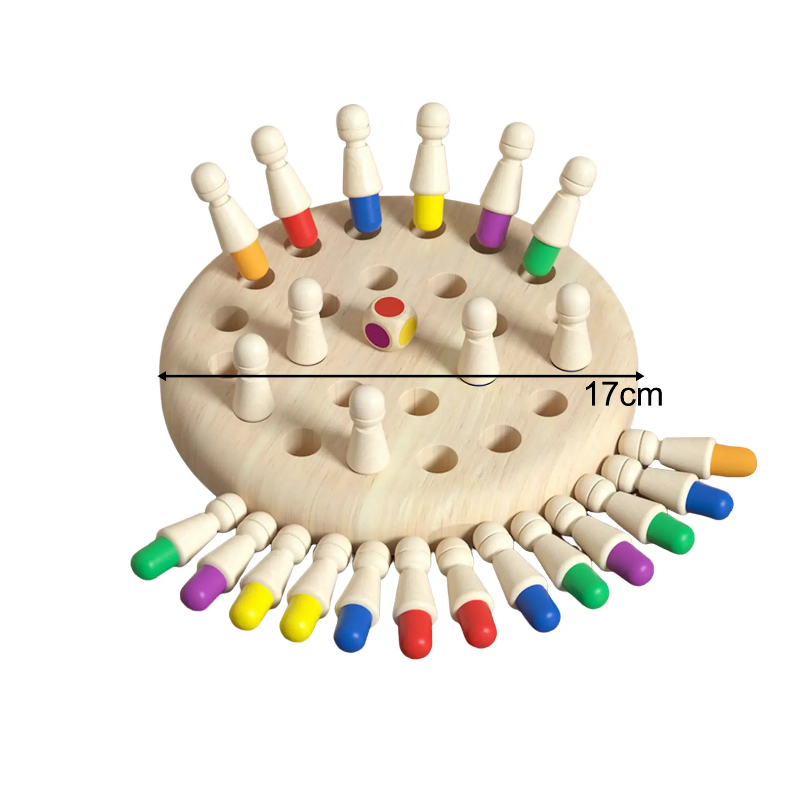 Wood Memory Matching Sticks Wooden Memory Matching Chess Game for Game Leisure Educational Color Cognitive Ability Toy Chess Toy