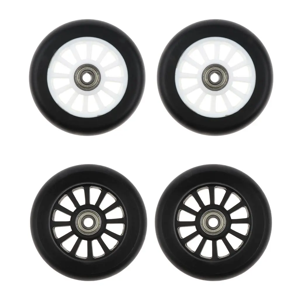 1 pair PU 100mm roller wheels for speed skates, trolley, outdoor skating