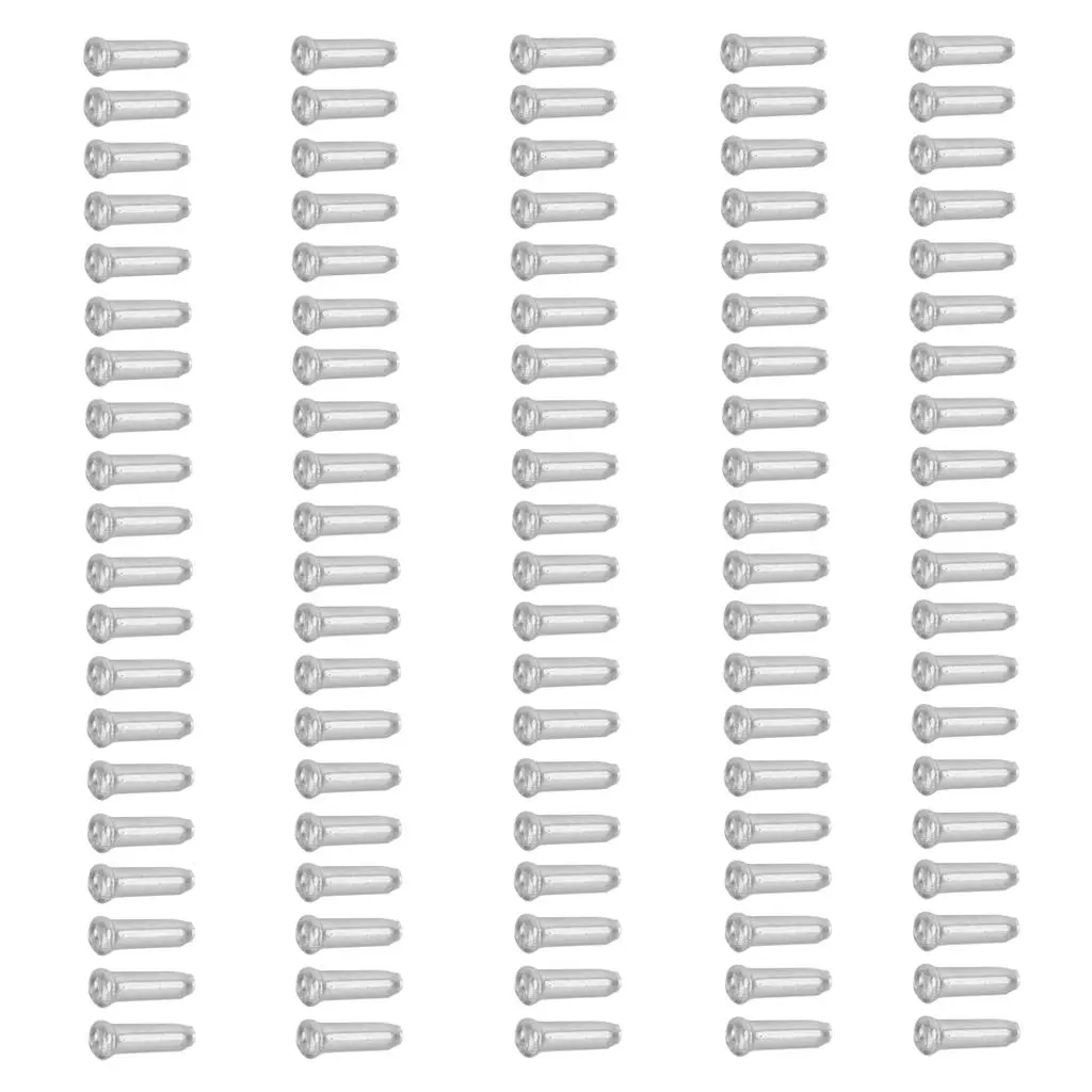 100 Pack Alloy Road Bike Shifter Brake Cable Tips Caps End 3mm for Mountain Bike Cycling
